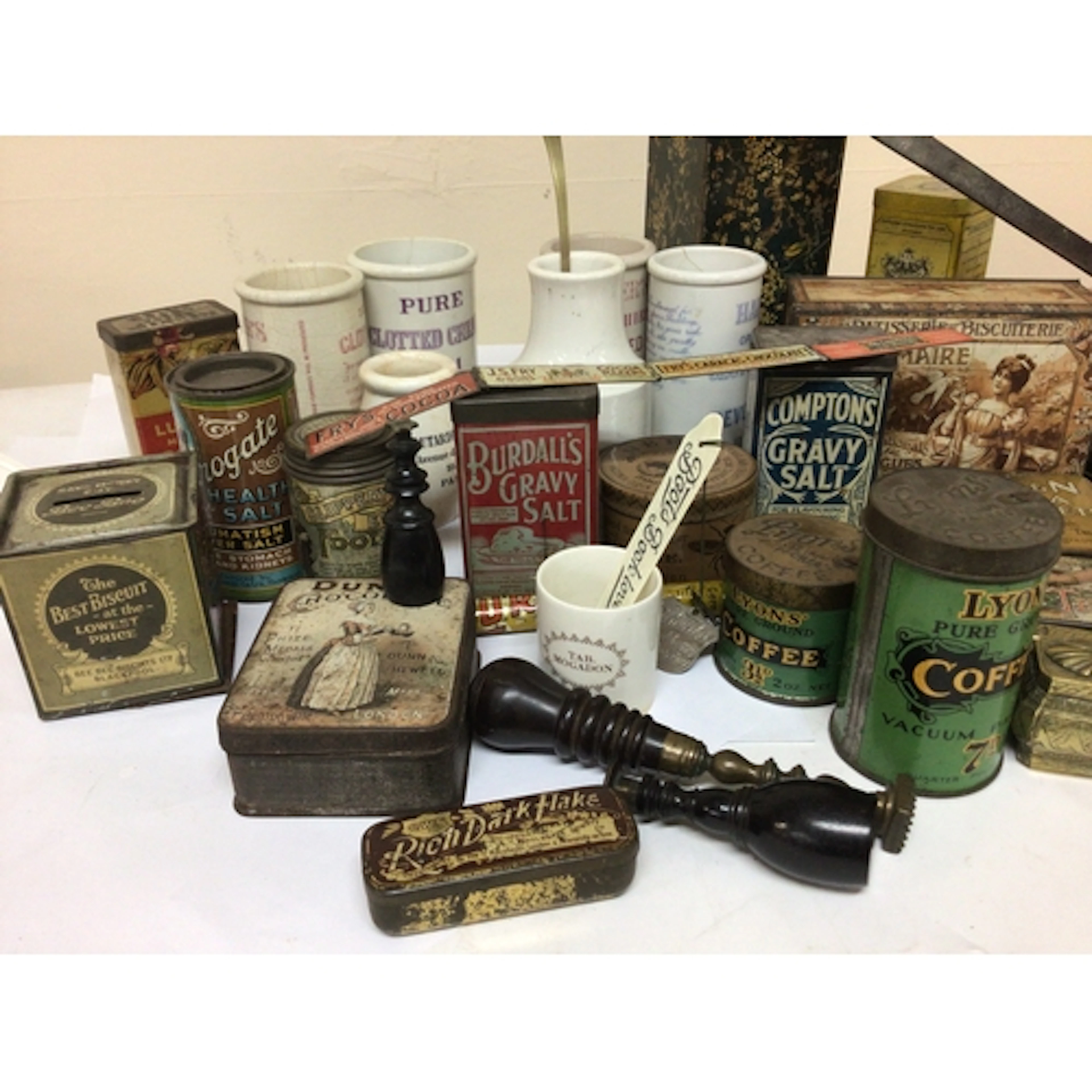 A collection of Vintage and Victorian tins Chocolate t...