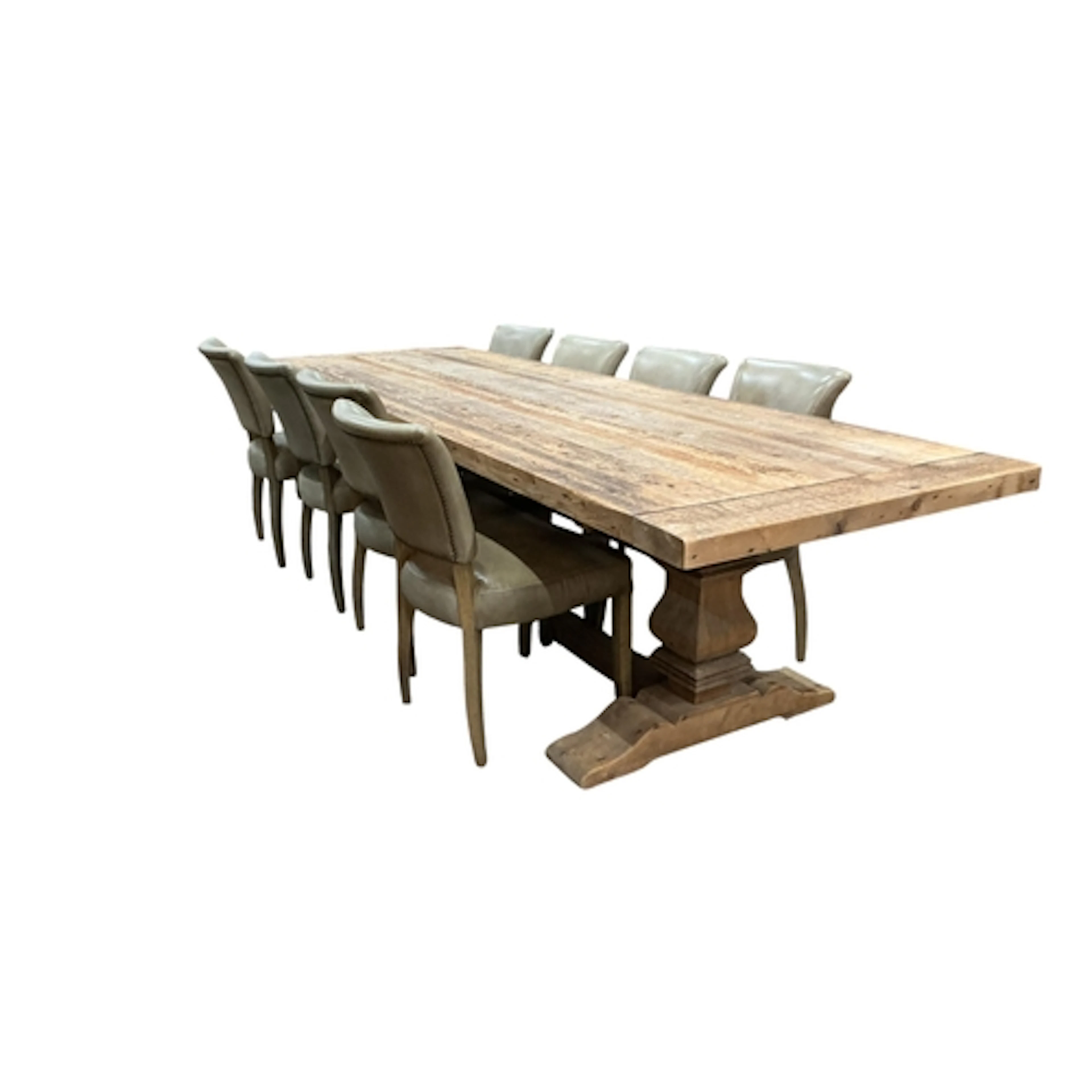 A Timothy Oulton reclaimed pine refectory rectangular dining...