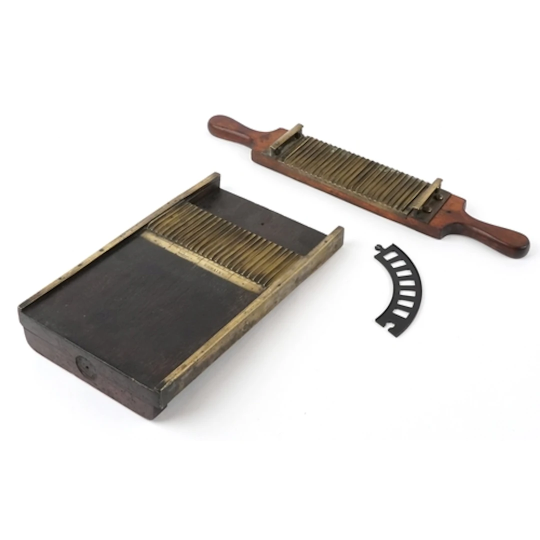 Victorian apothecary brass and mahogany pill rolling machine...