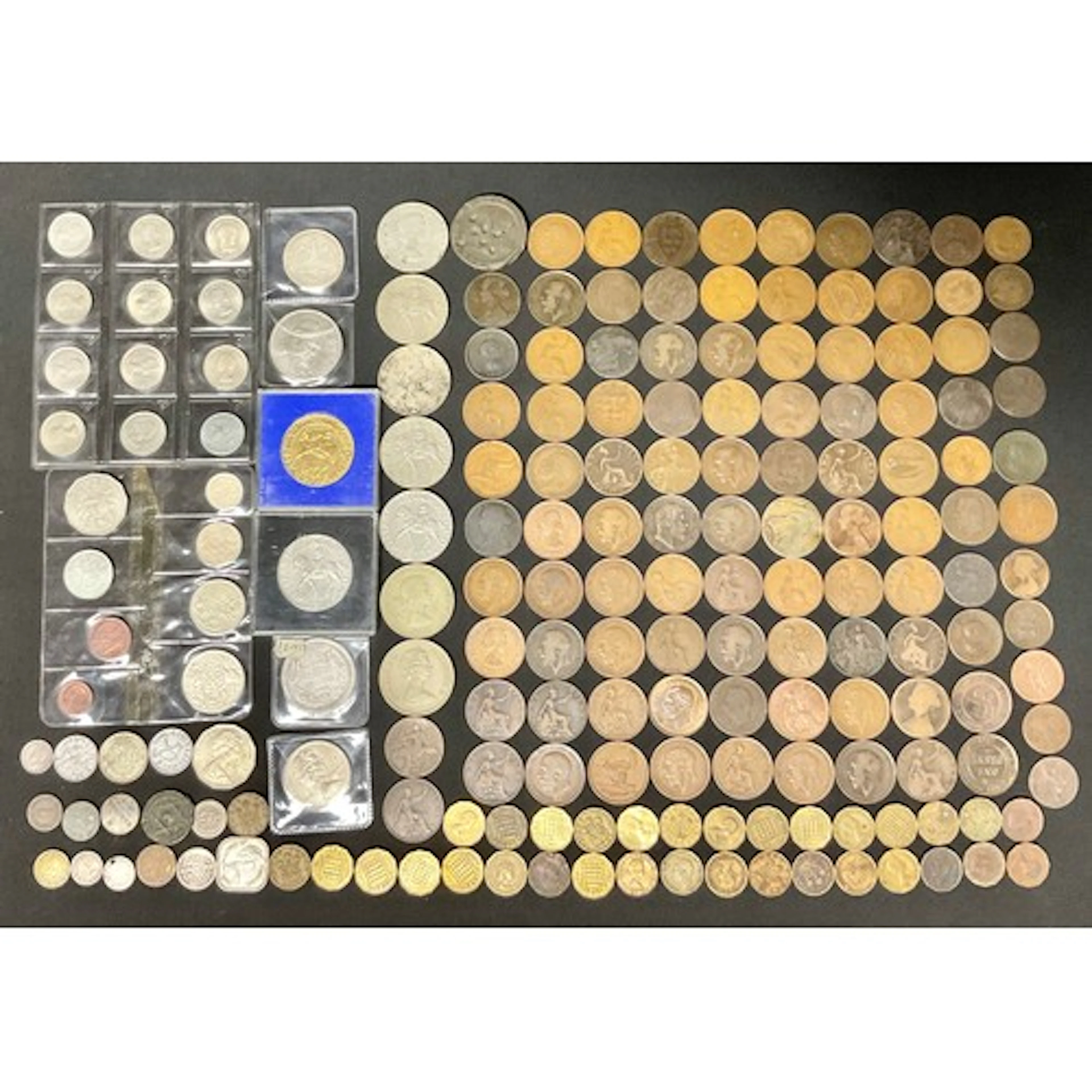 Numismatics – A collection of circulated mainly base metal U...
