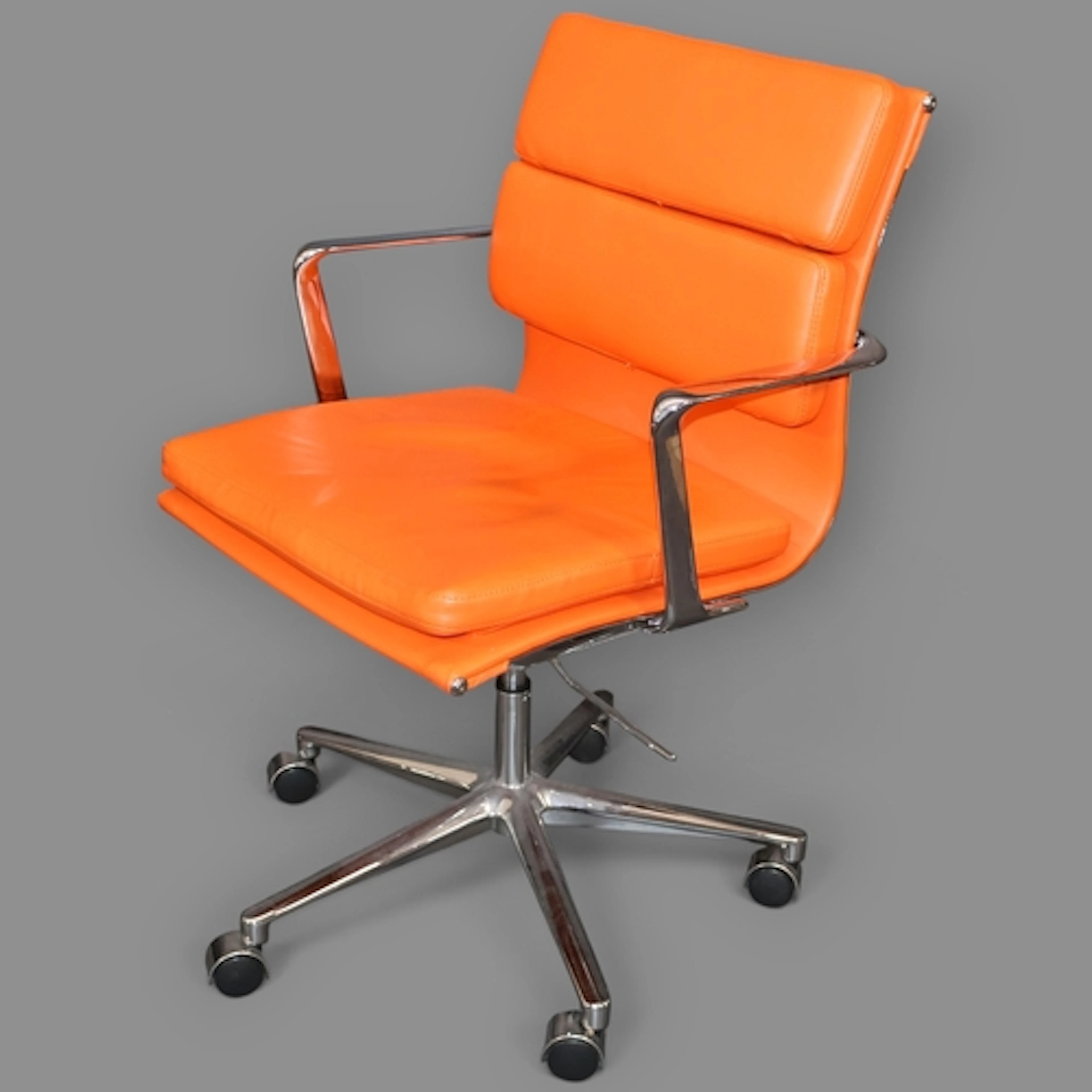 Contemporary 'Epsom' padded adjustable Office chair with chr...