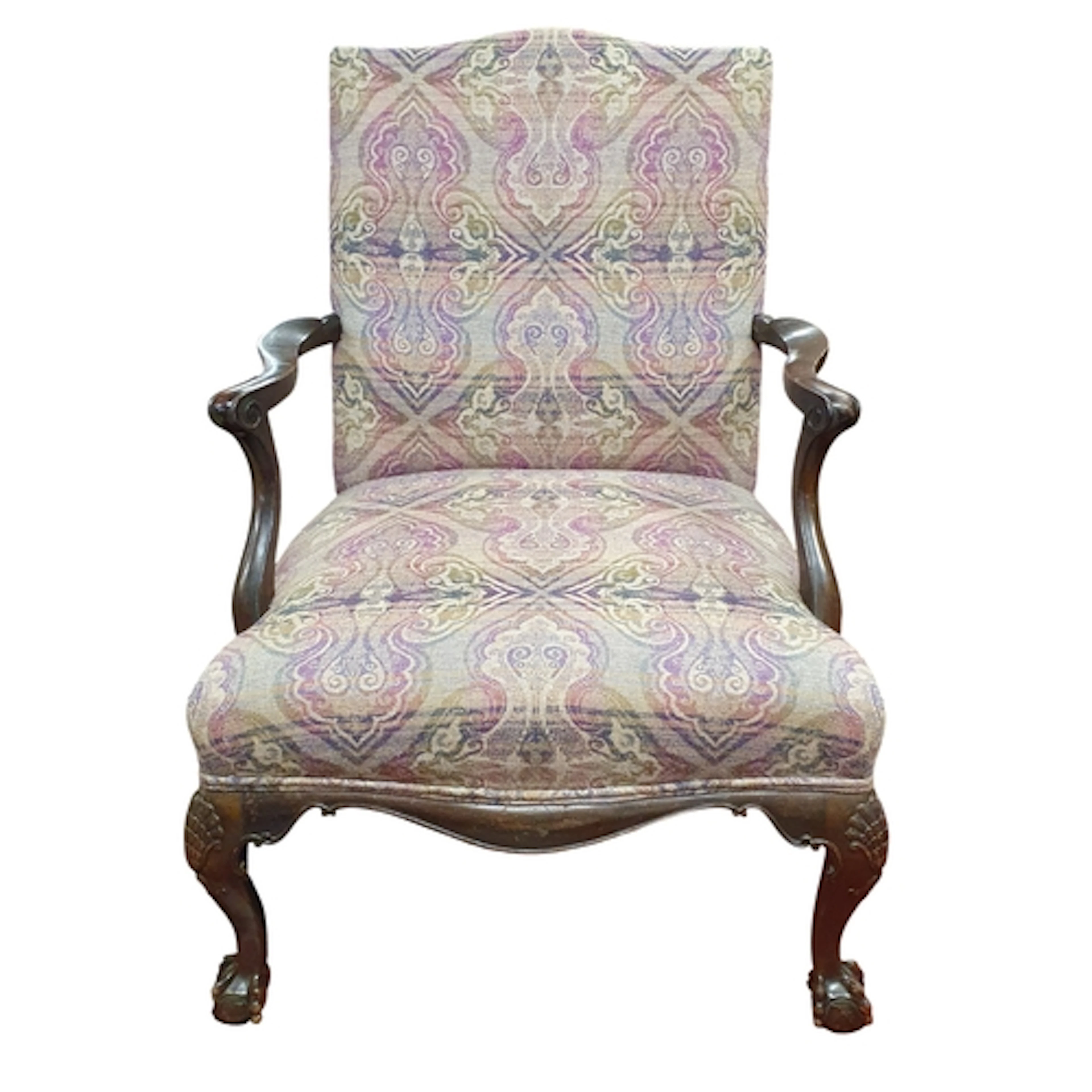 A substantial Irish George III style open Armchair of large ...