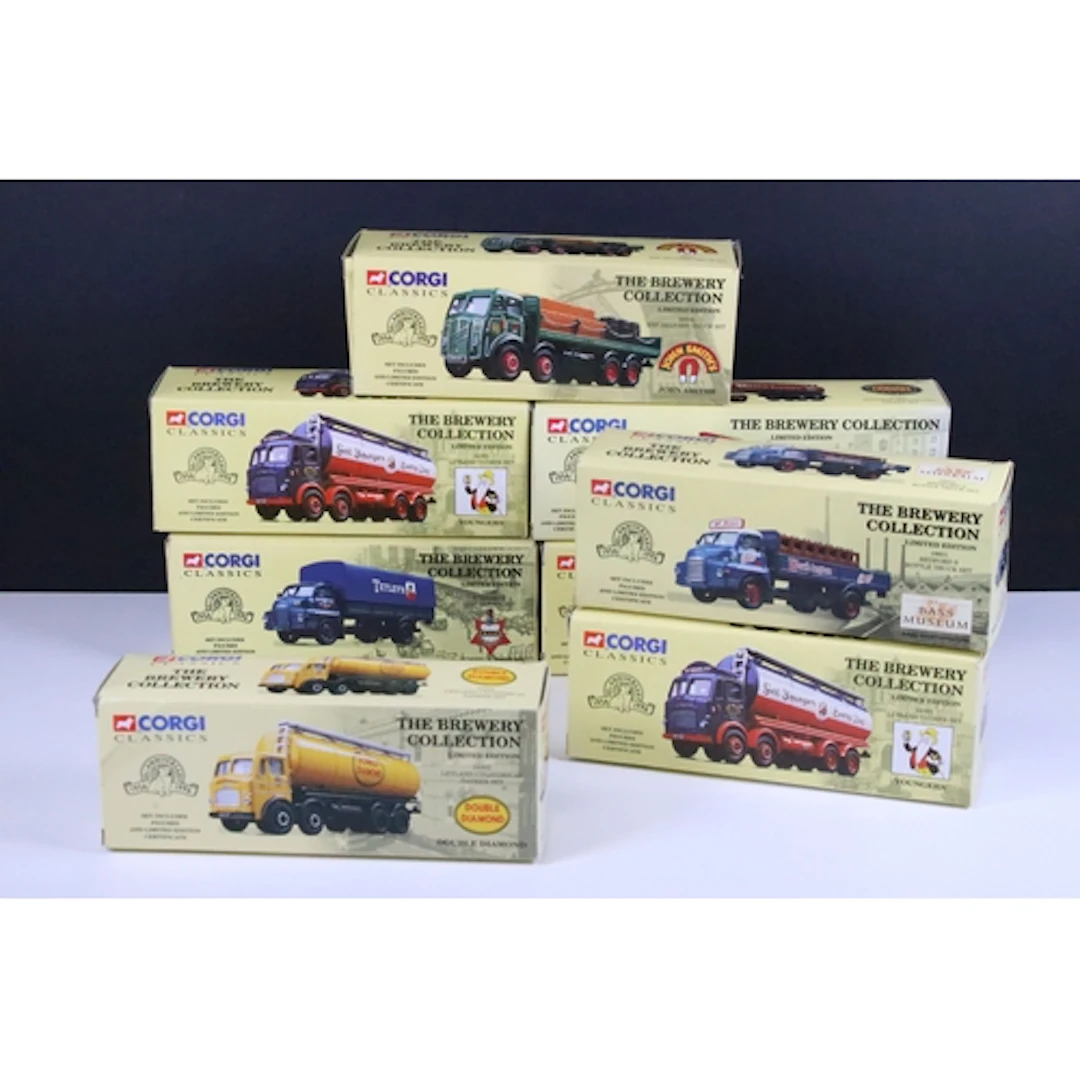 Eight boxed ltd edn Corgi Classics The Brewery Collection di...