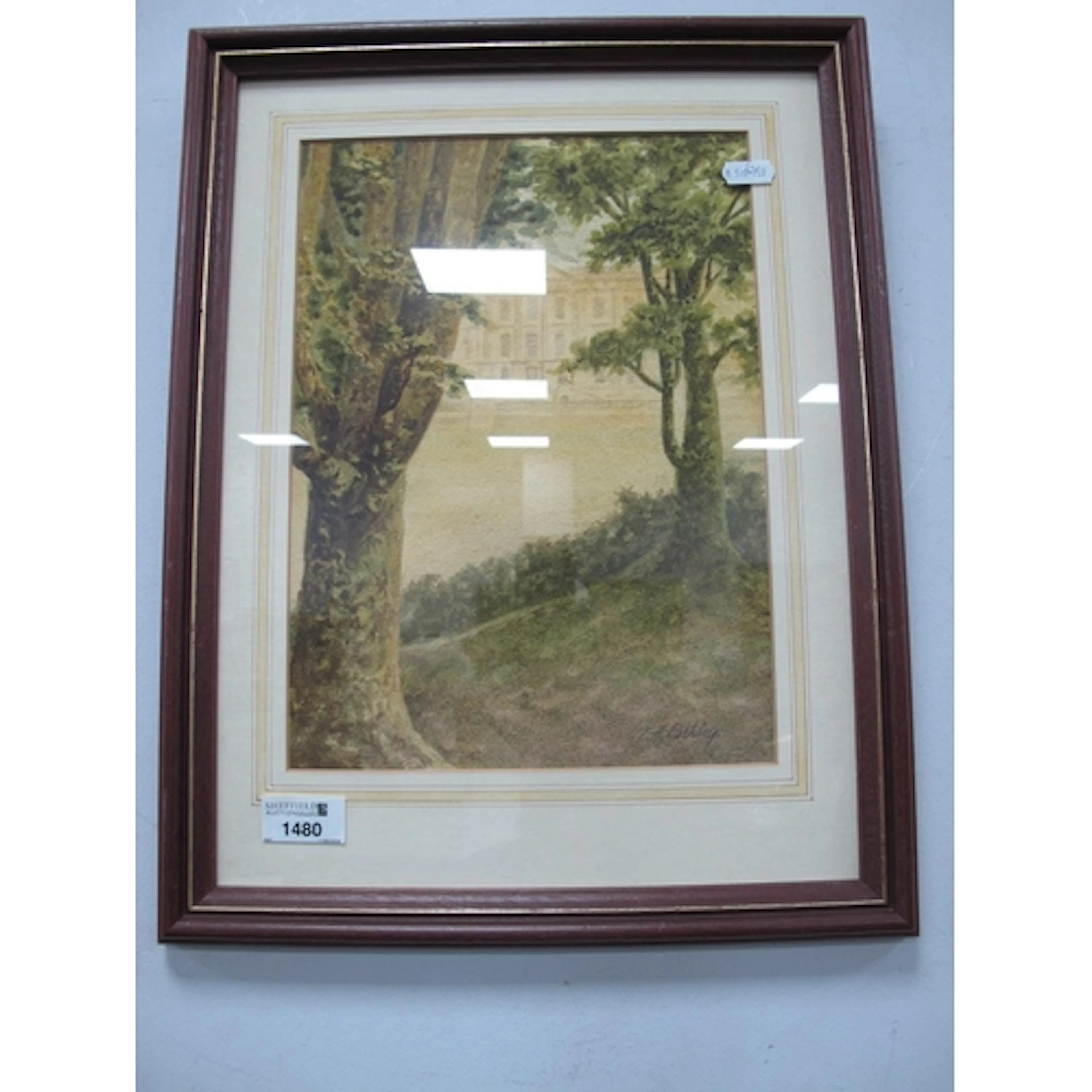 T.A. Pashley, Chatsworth, water colour 30cm x 22cm signed lo...