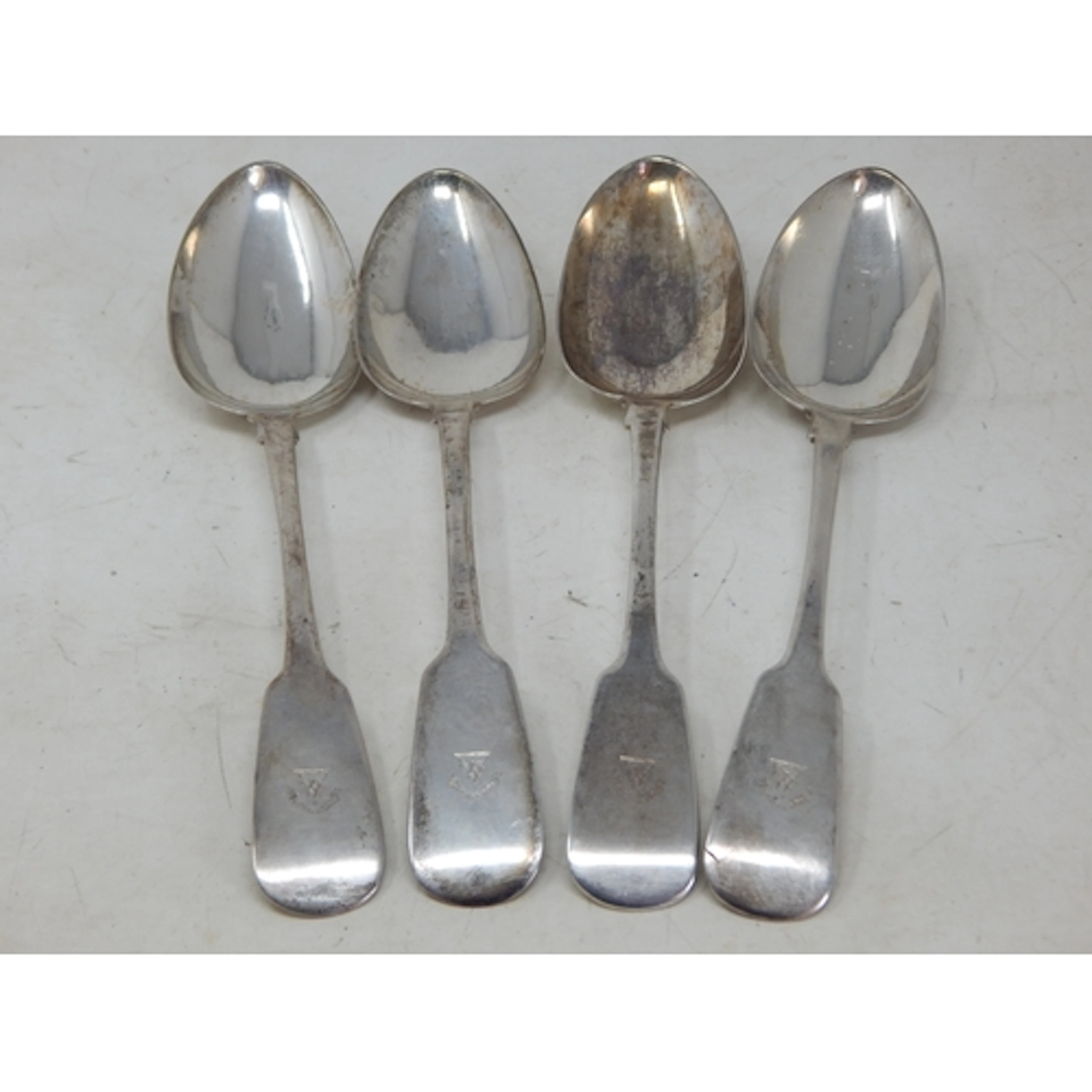 A Set of 4 George IV Irish Silver Tablespoons Hallmarked Dub...