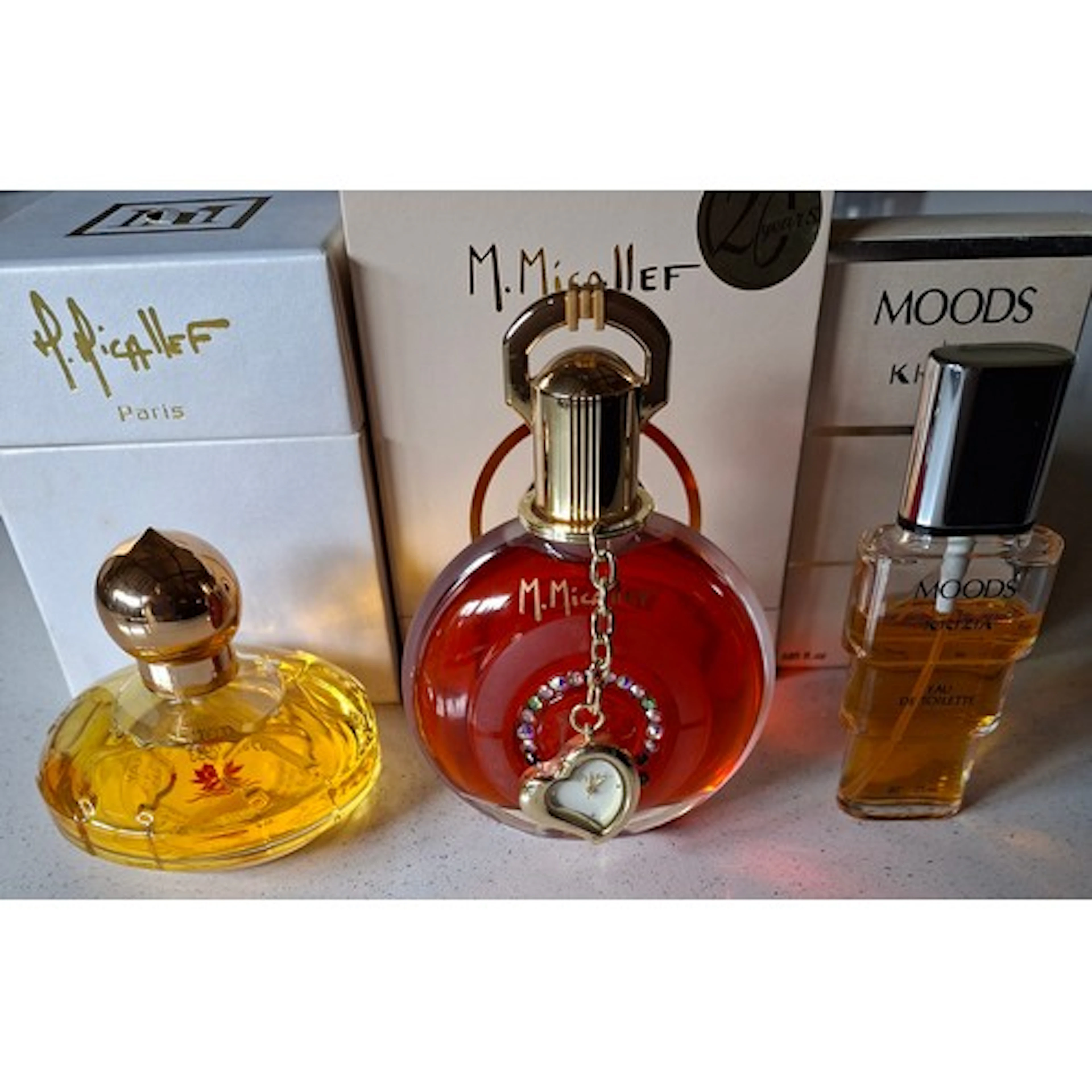 Three fragrances comprising M.Micallef natural spray 100ml w...