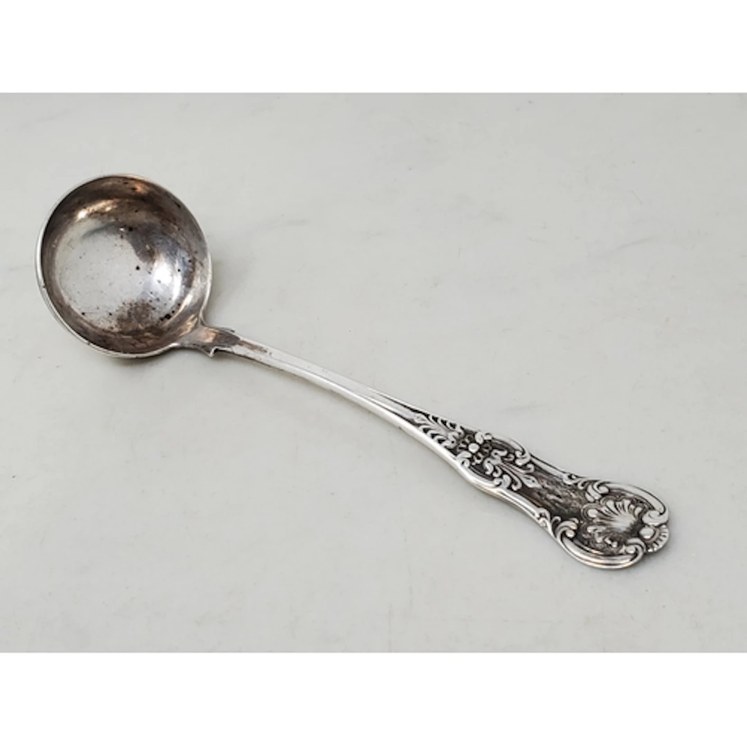 A Victorian silver Scottish Sauce Ladle Queen's pattern, Gla...