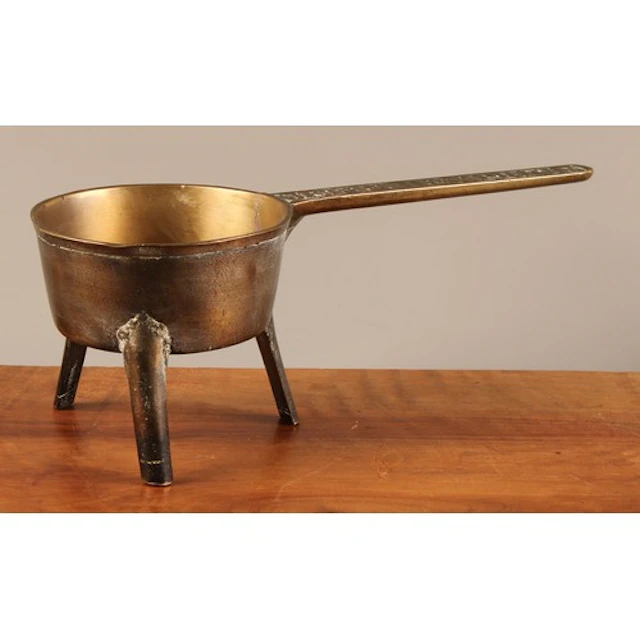 A George III bronze tripod skillet, by Jefferies & Price of ...