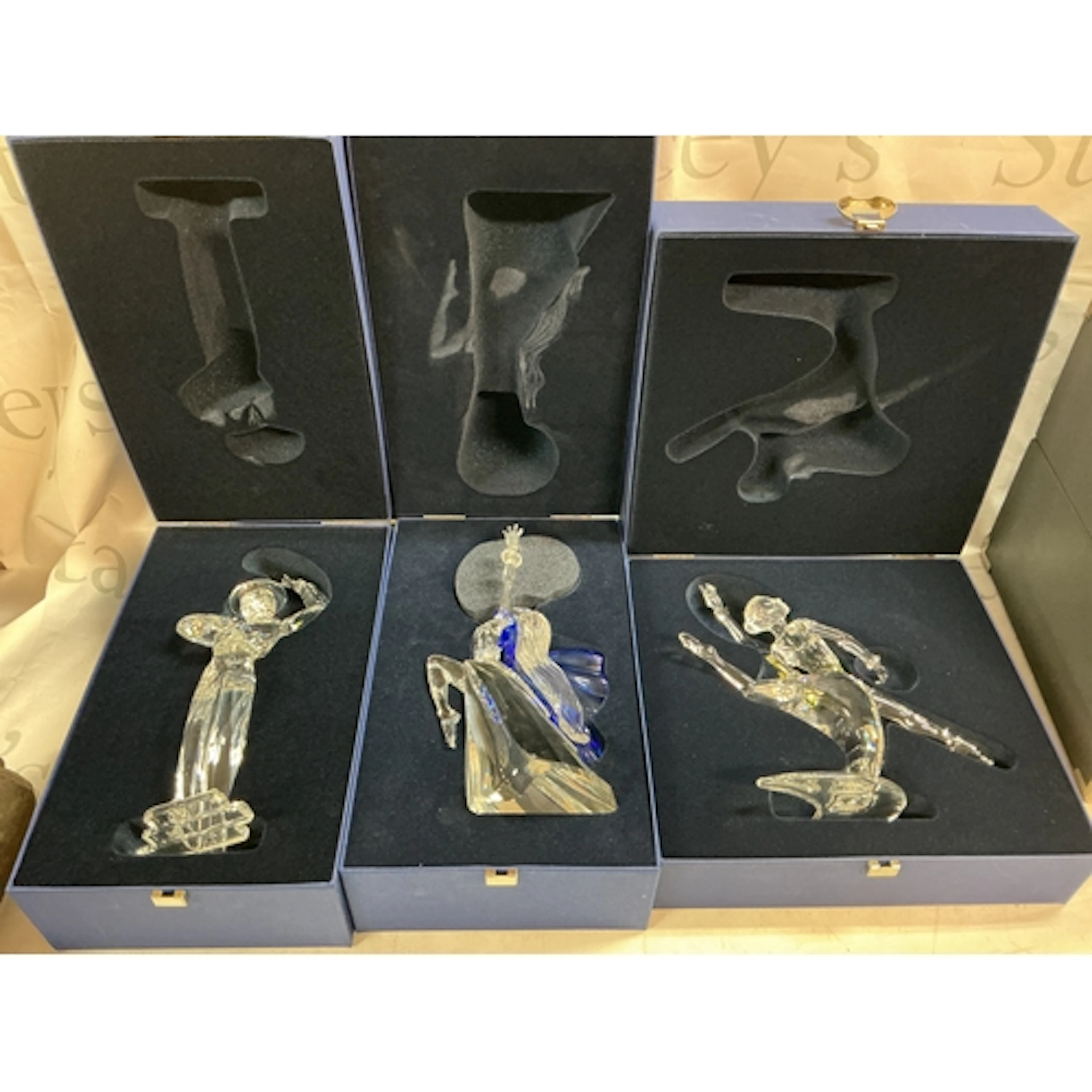 Three magic of dance Swarovski figures