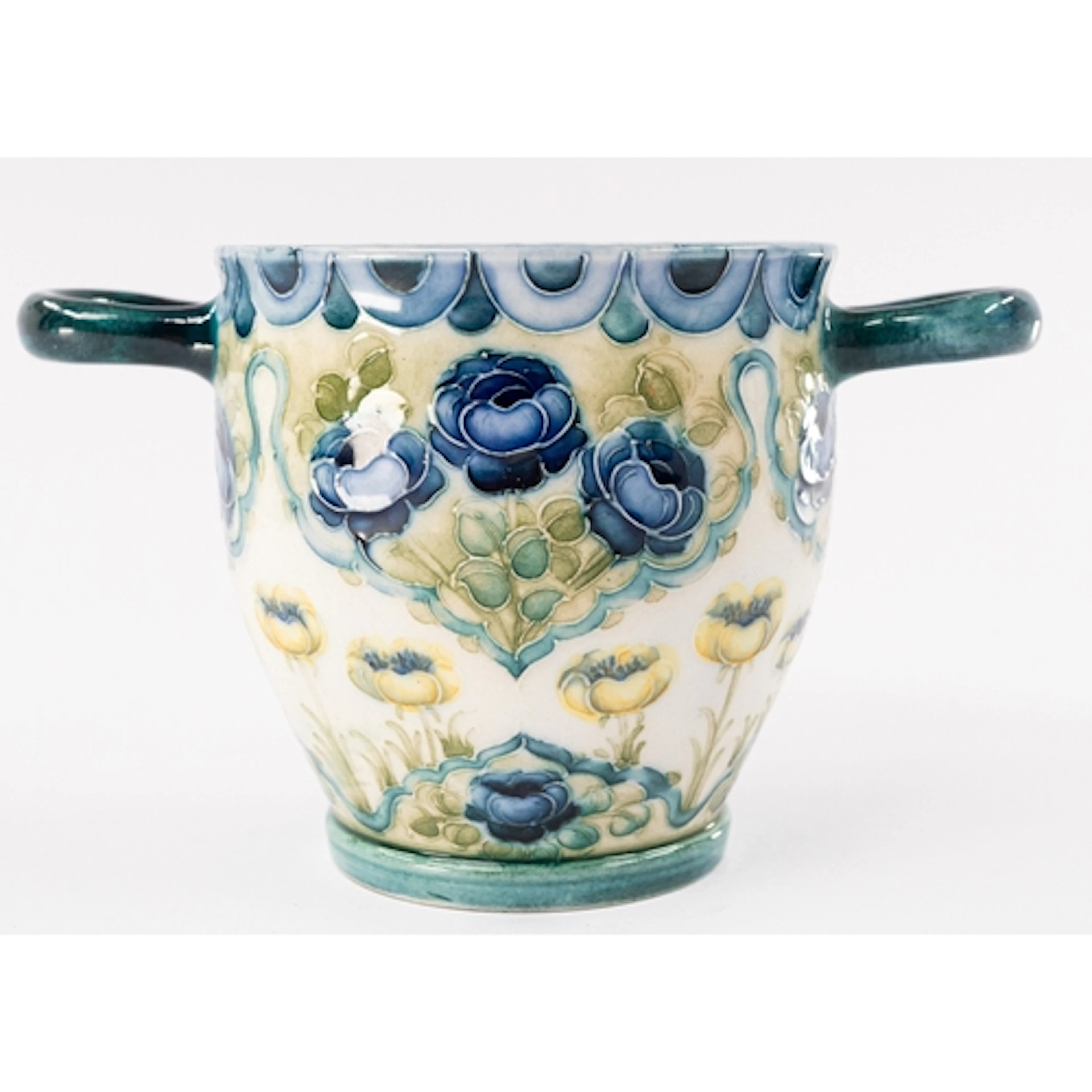 A Florian ware James McIntyre two-handled cup designed by Wi...