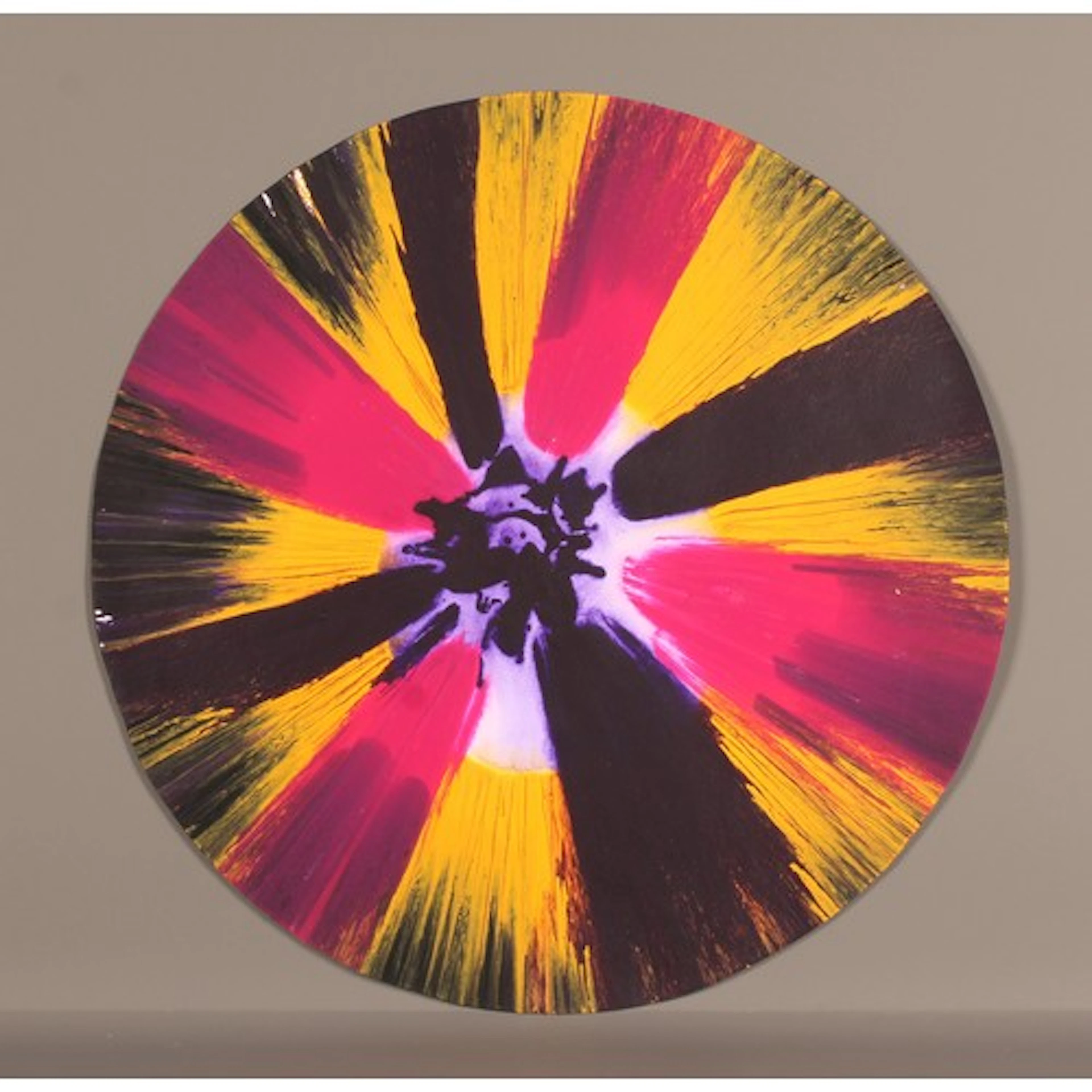 Damien Hirst (Bn. 1965) Spin, Circle, Yellow, Black and Pink...