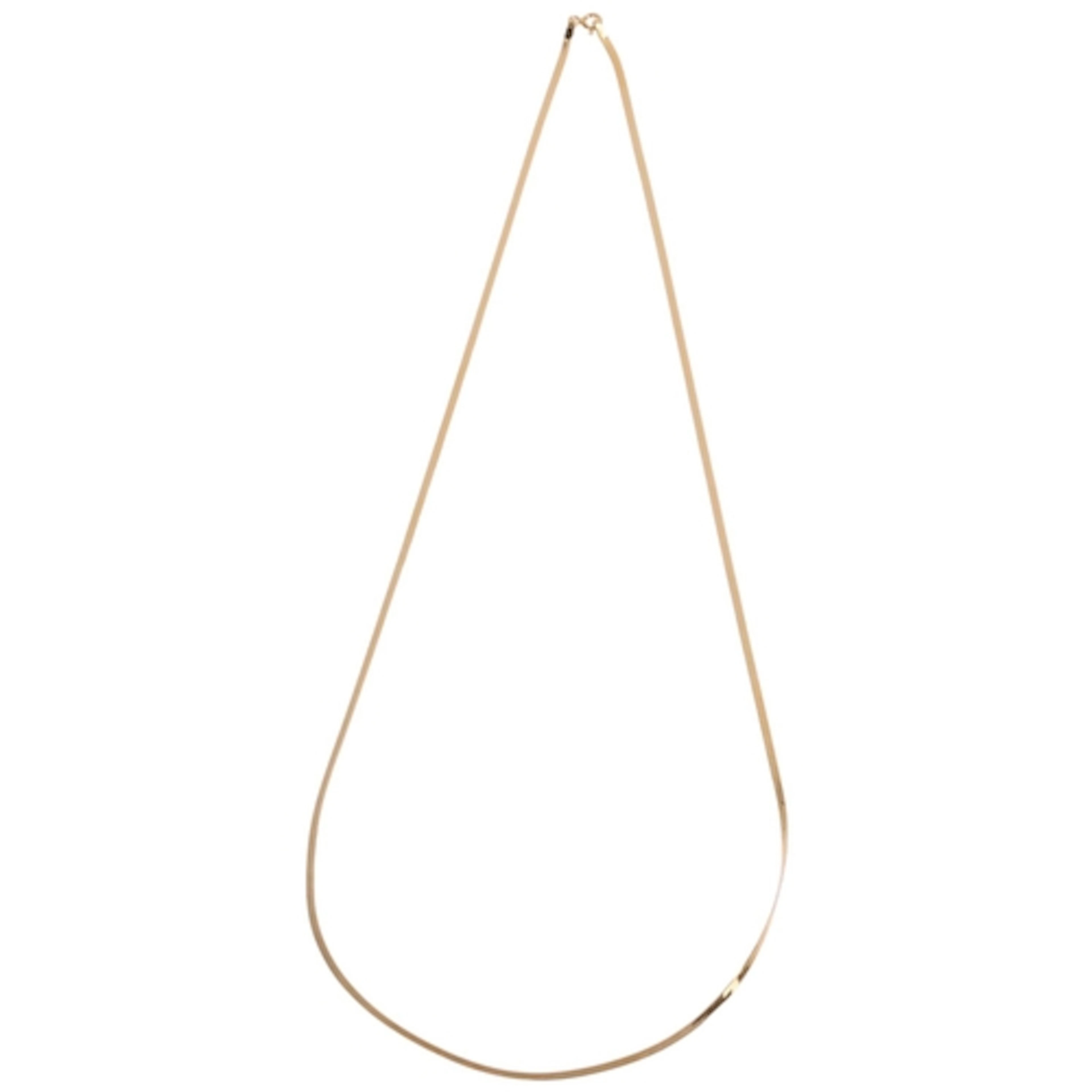 An Italian 9ct gold herringbone link chain necklace, import ...