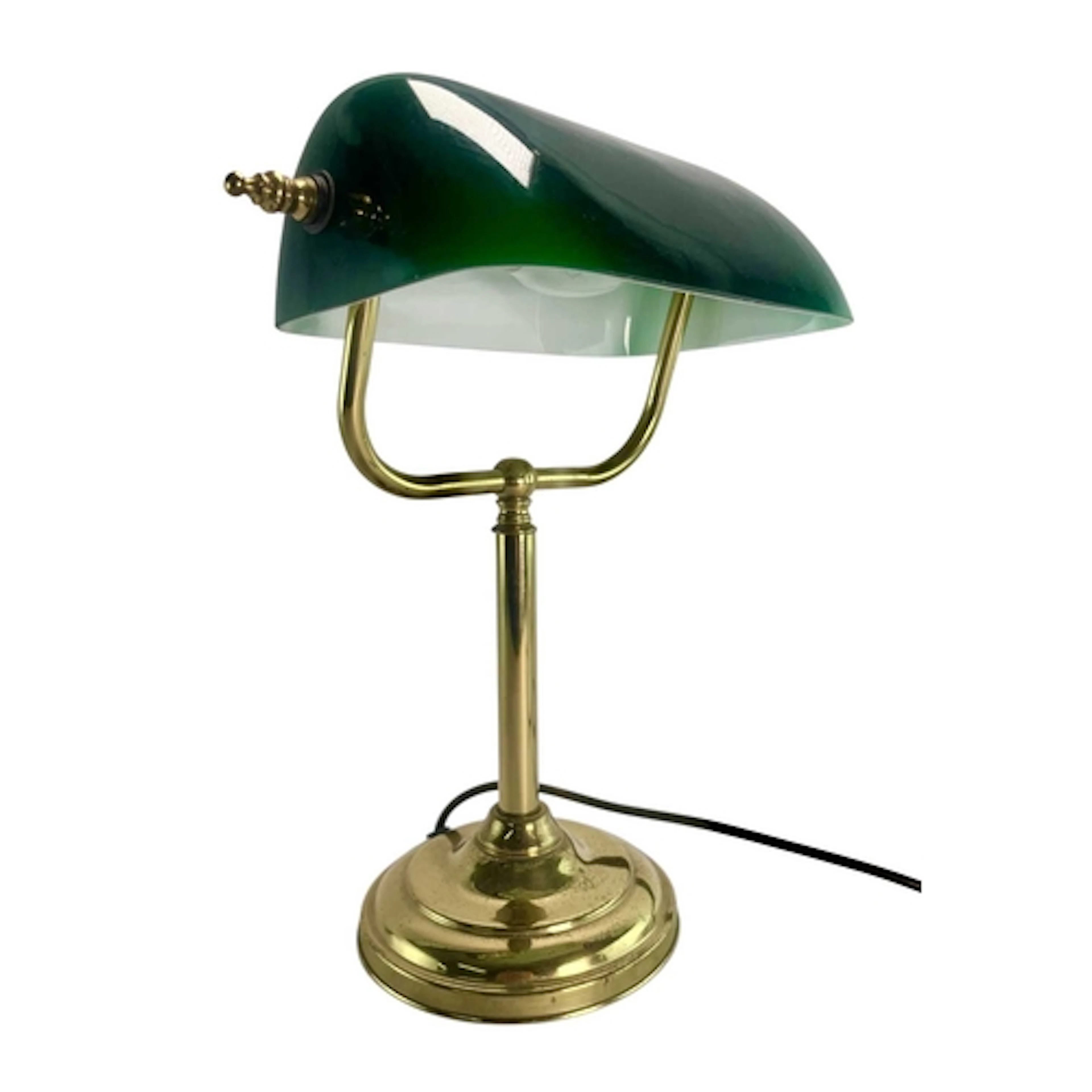 A mid 20th century vintage banker's table top desk lamp ligh...