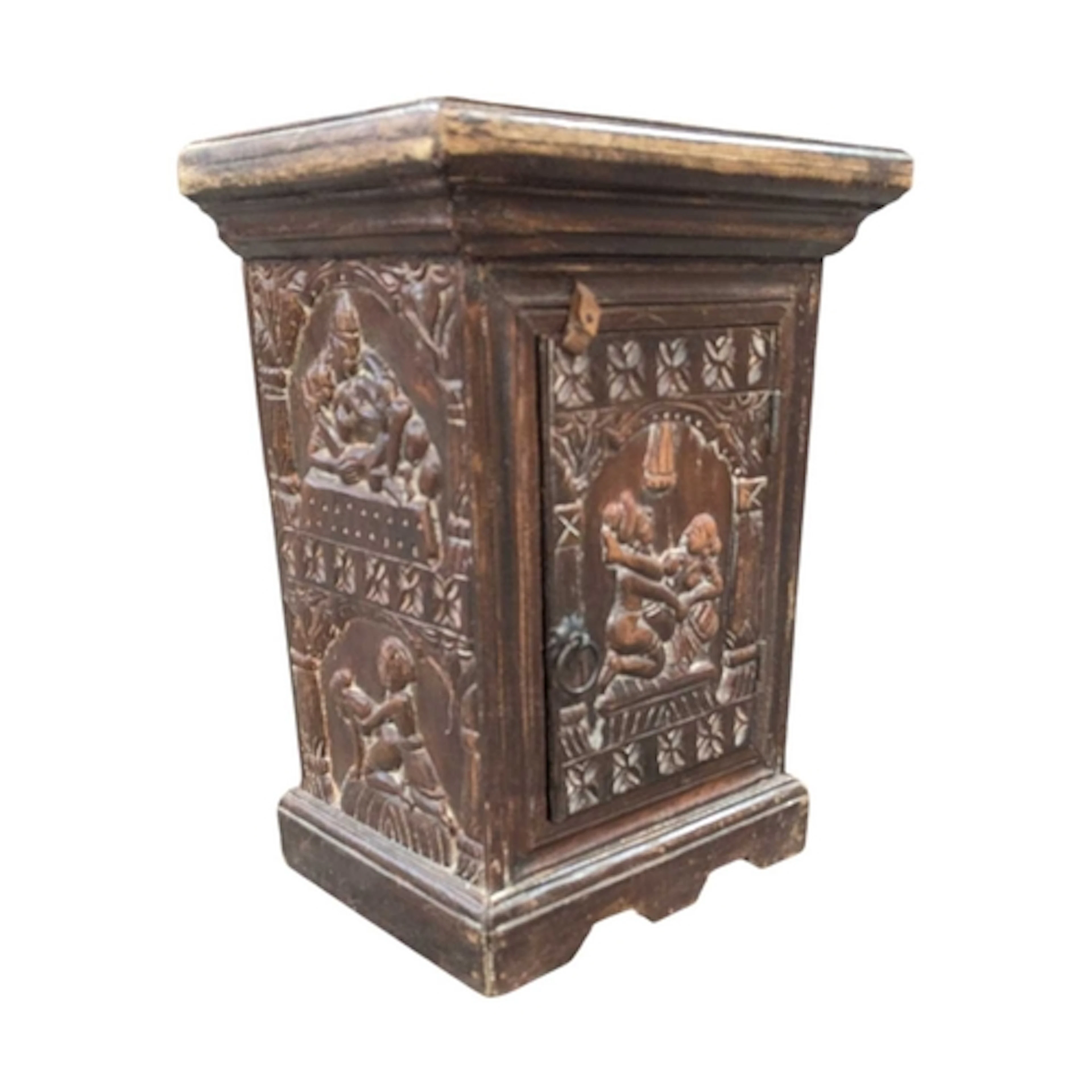 A 20th century Asiatic hardwood cabinet. The pedestal cabine...