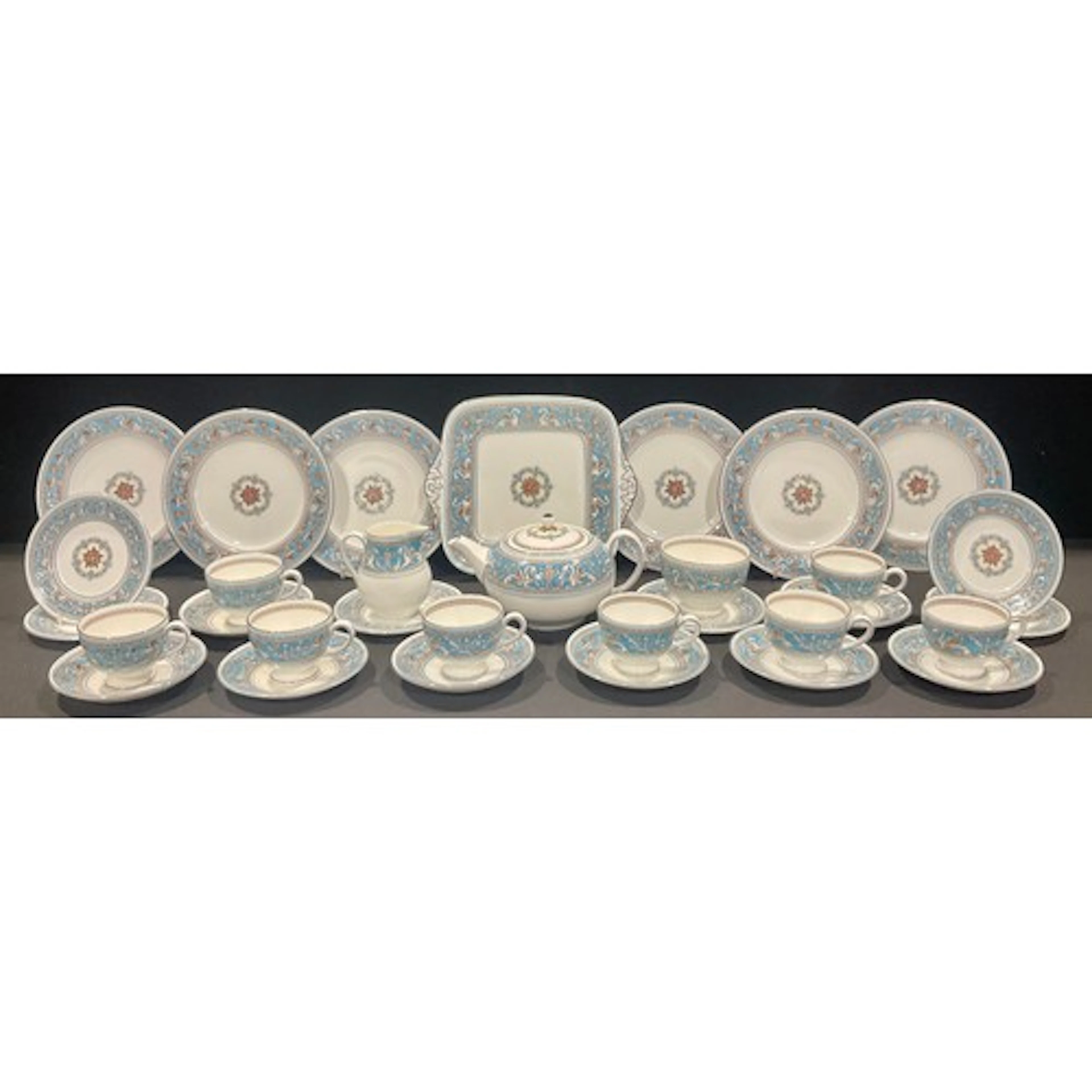 A Wedgwood Florentine pattern tea and dessert service for si...