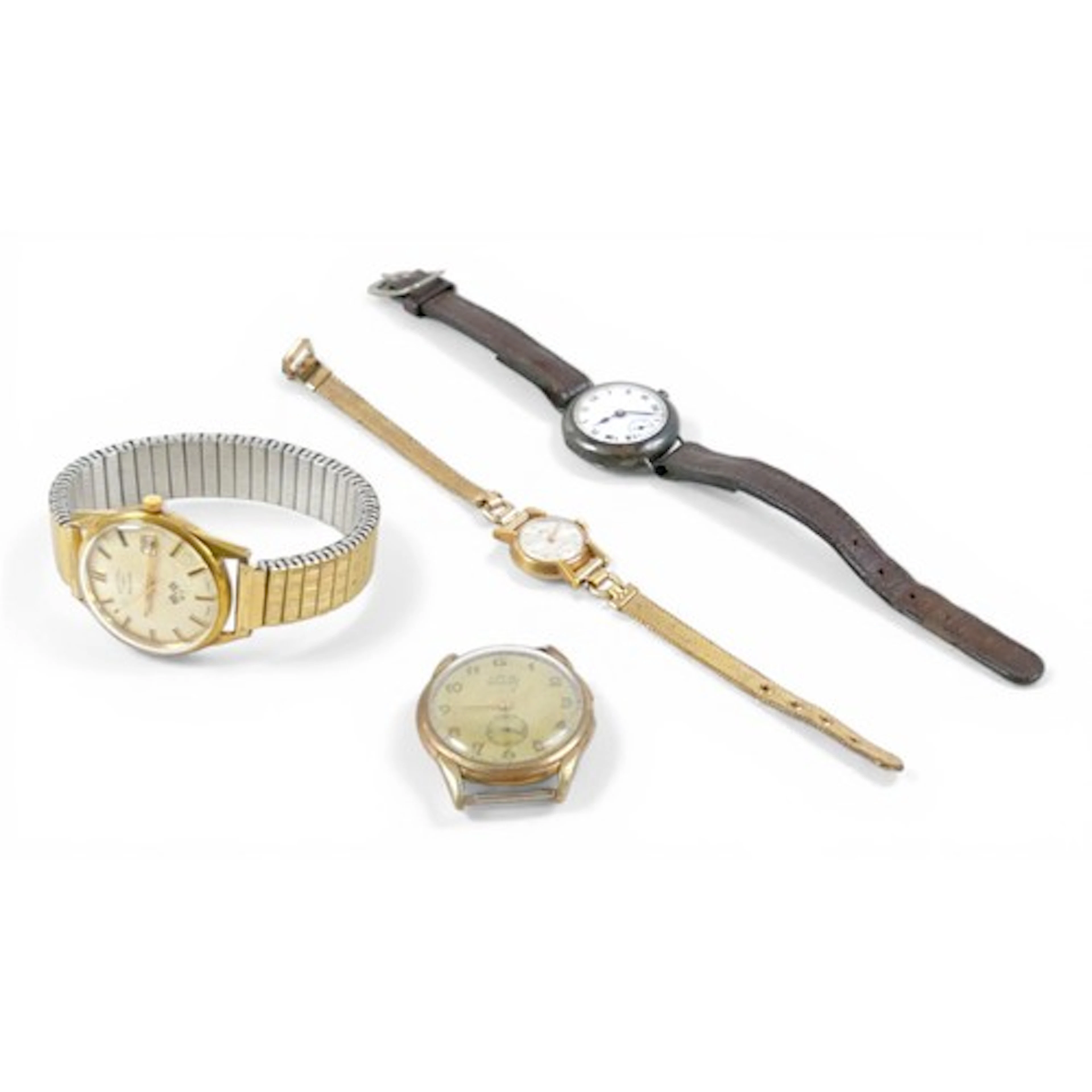 A collection of four wristwatches comprising a Rotary automa...