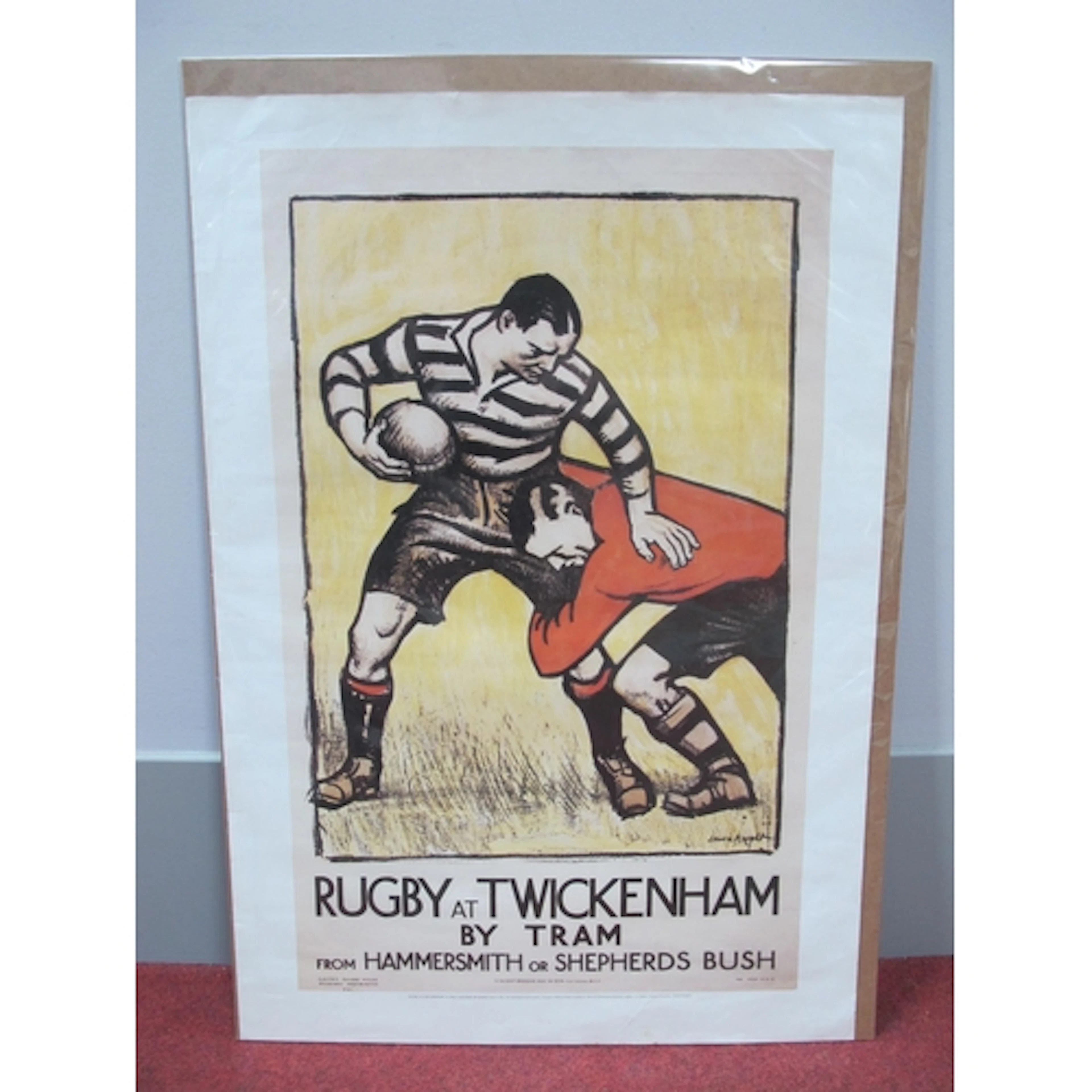 Rugby at Twickenham, 1983 Poster Print After a 1921 Dame Lau...