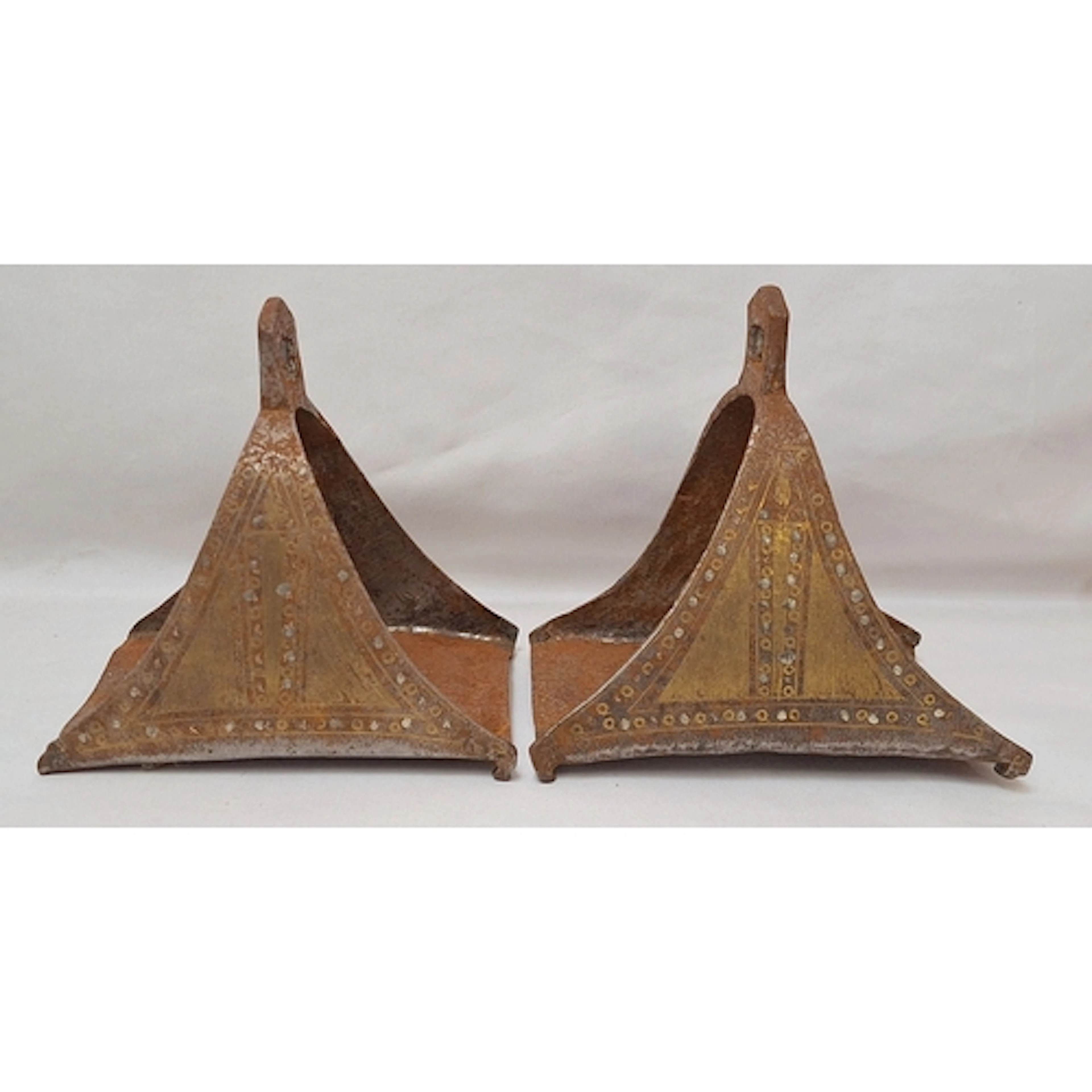 Pair Metal Stirrups, Islamic or Ottoman C18th/C19th, each ap...