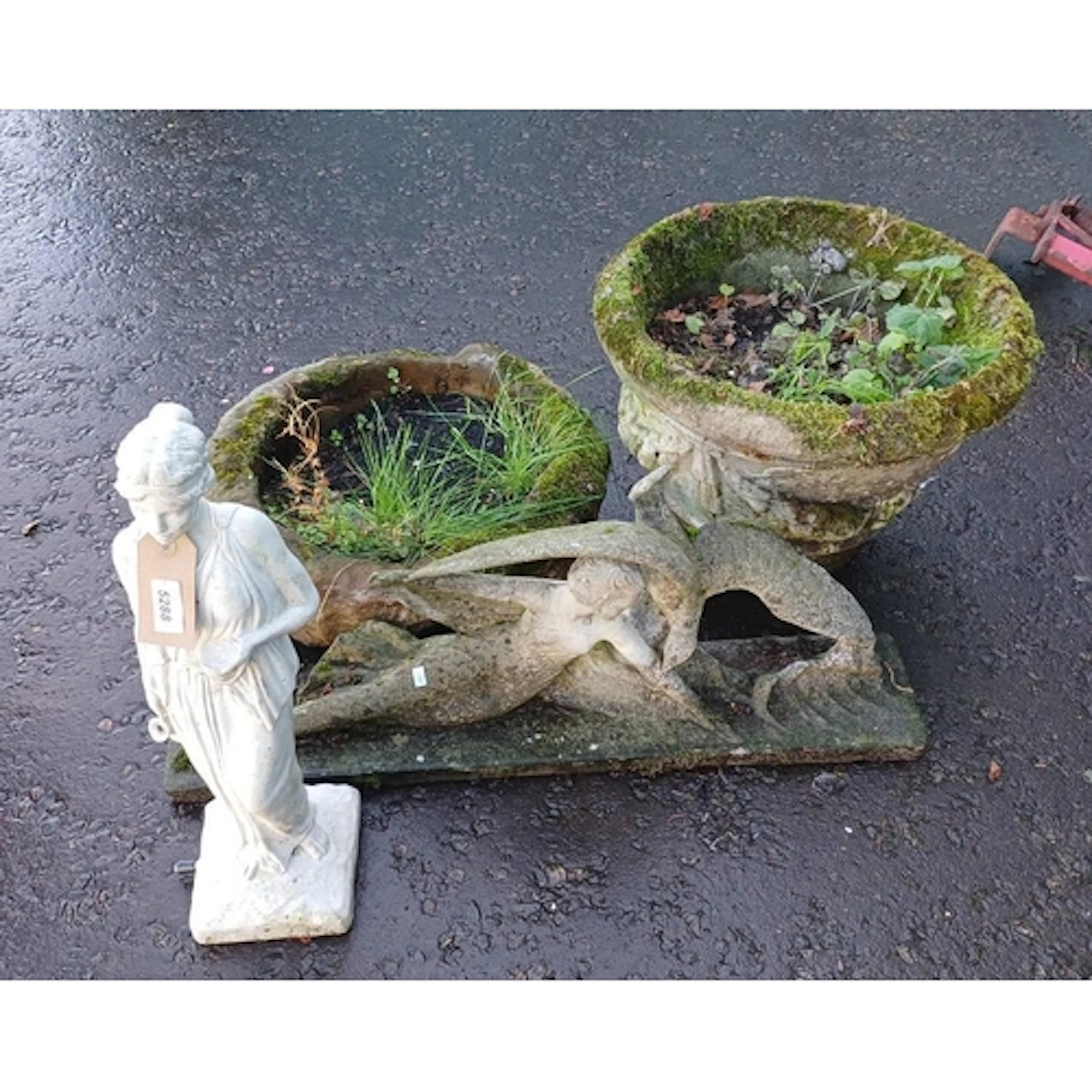 RECONSTITUTED STONE GARDEN PLANTER, STONE EFFECT GARDEN SCUL...