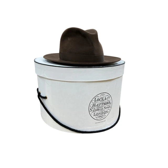A Lock & Co. Hatters brown felt fedora, size 7 3/8 (60cm), w...