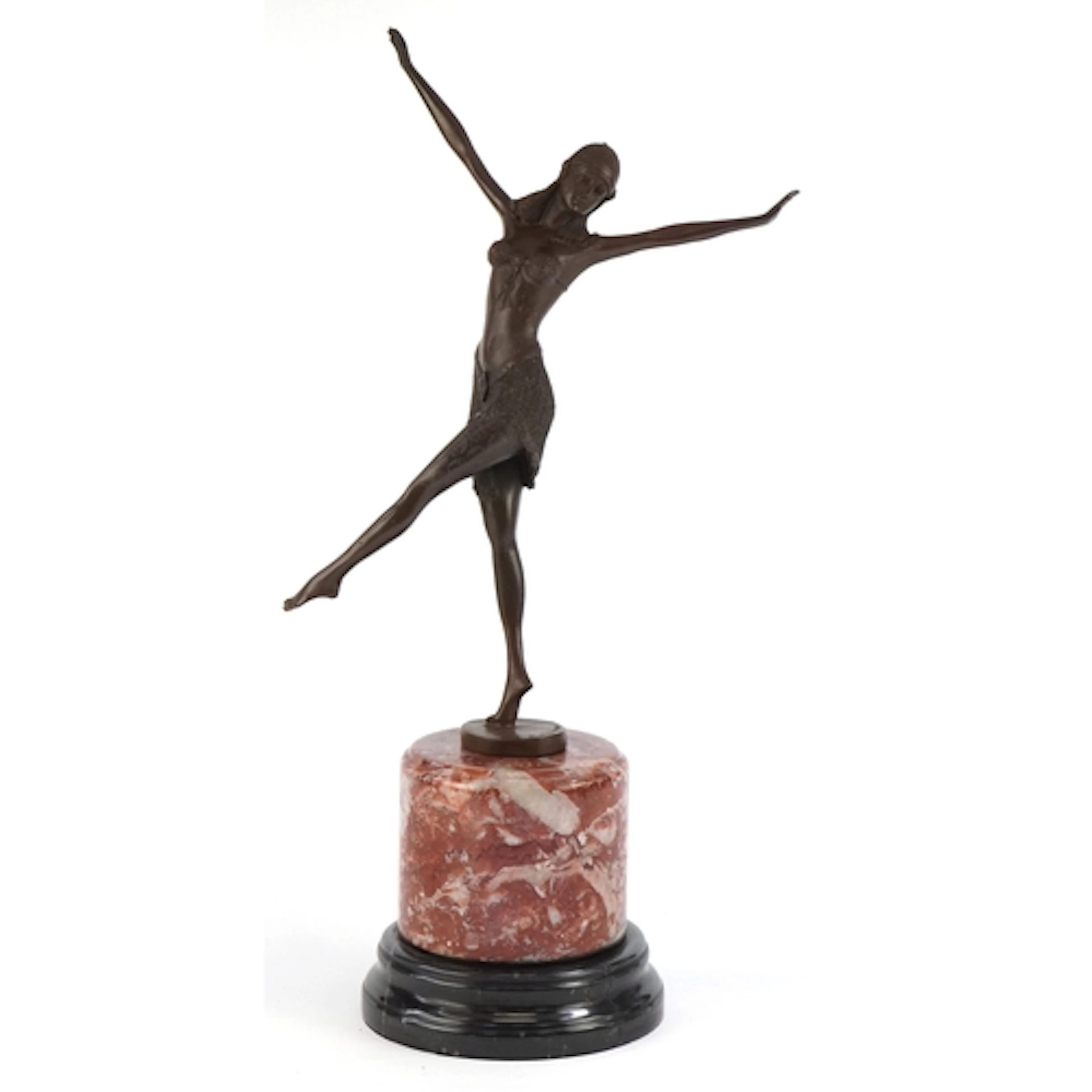 After D. H. Chiparus, patinated bronze study of a Art Deco s...
