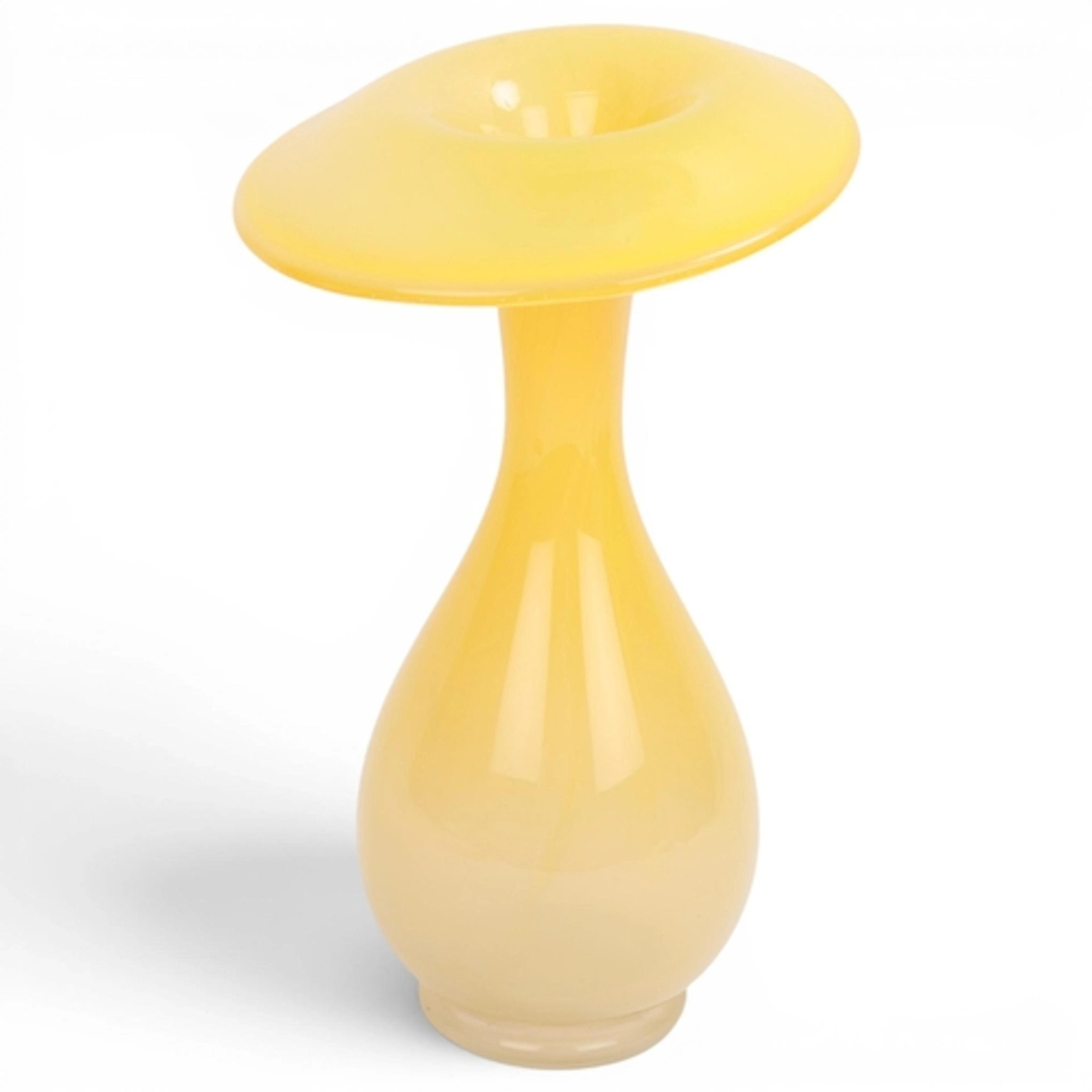 INGEBORG LUNDIN for Orrefors, a vase in yellow glass with a ...