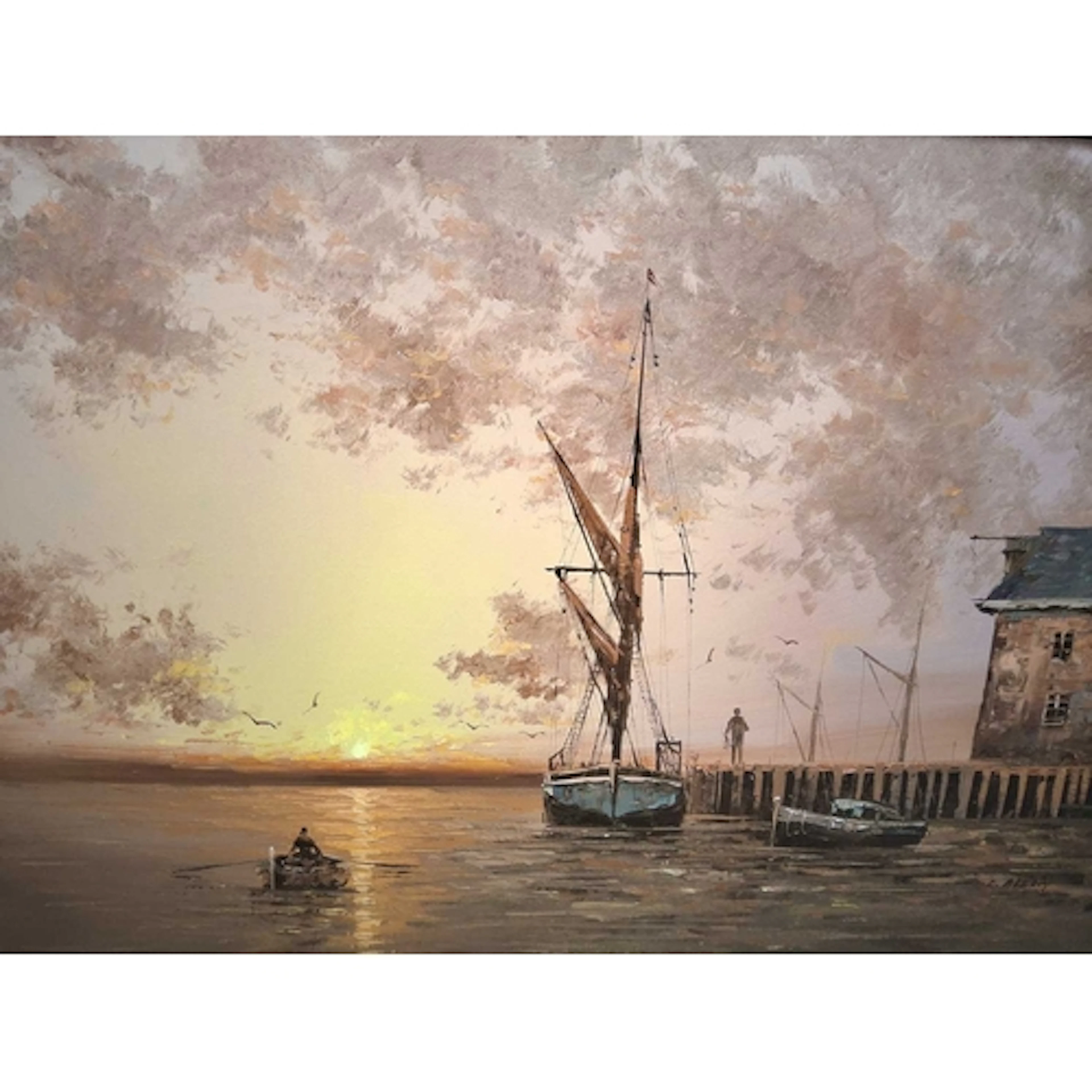 A SMALL QUANTITY OF PICTURES AND PRINTS, to include an oil o...