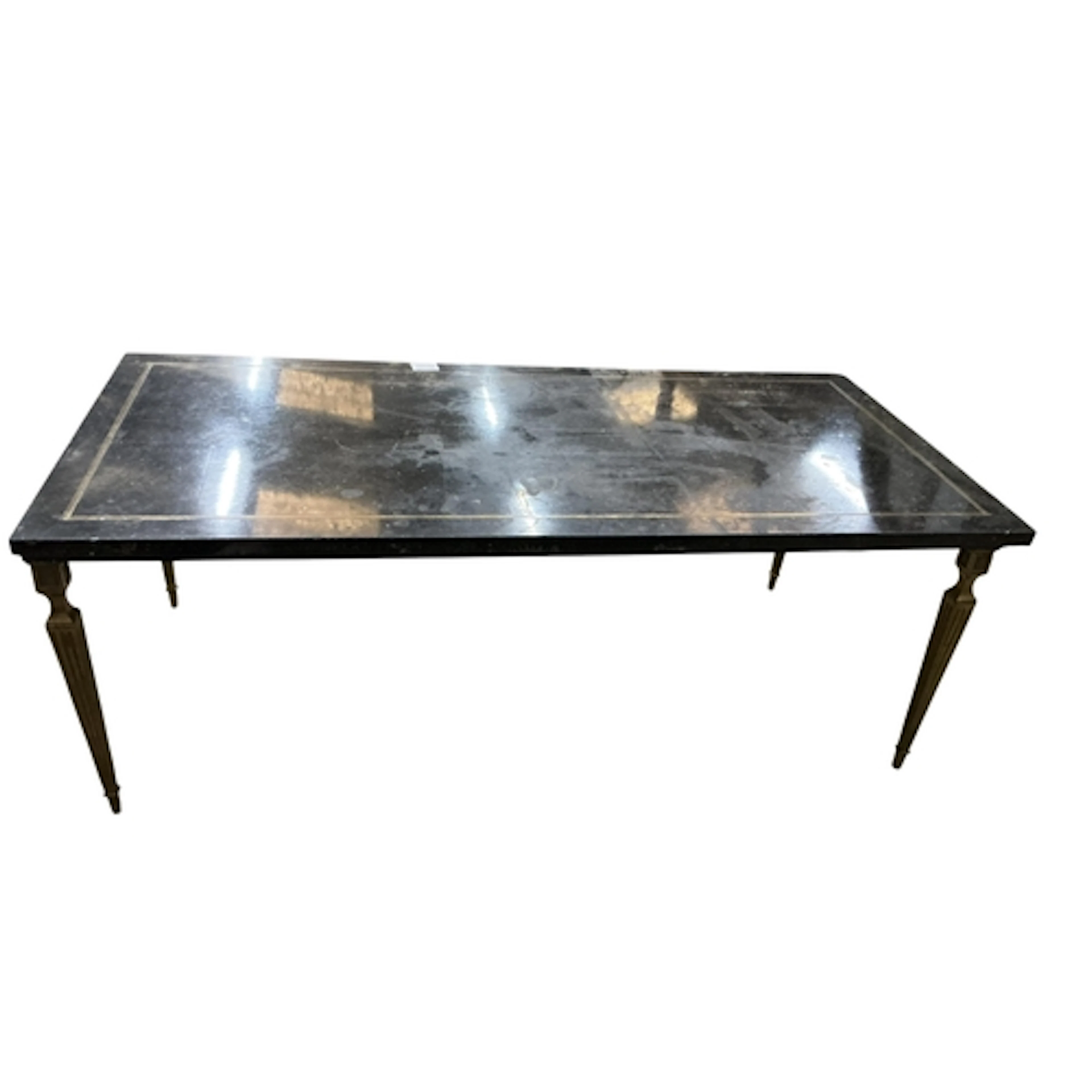 A Maison Jansen style marble top coffee table, width 115cm, ...