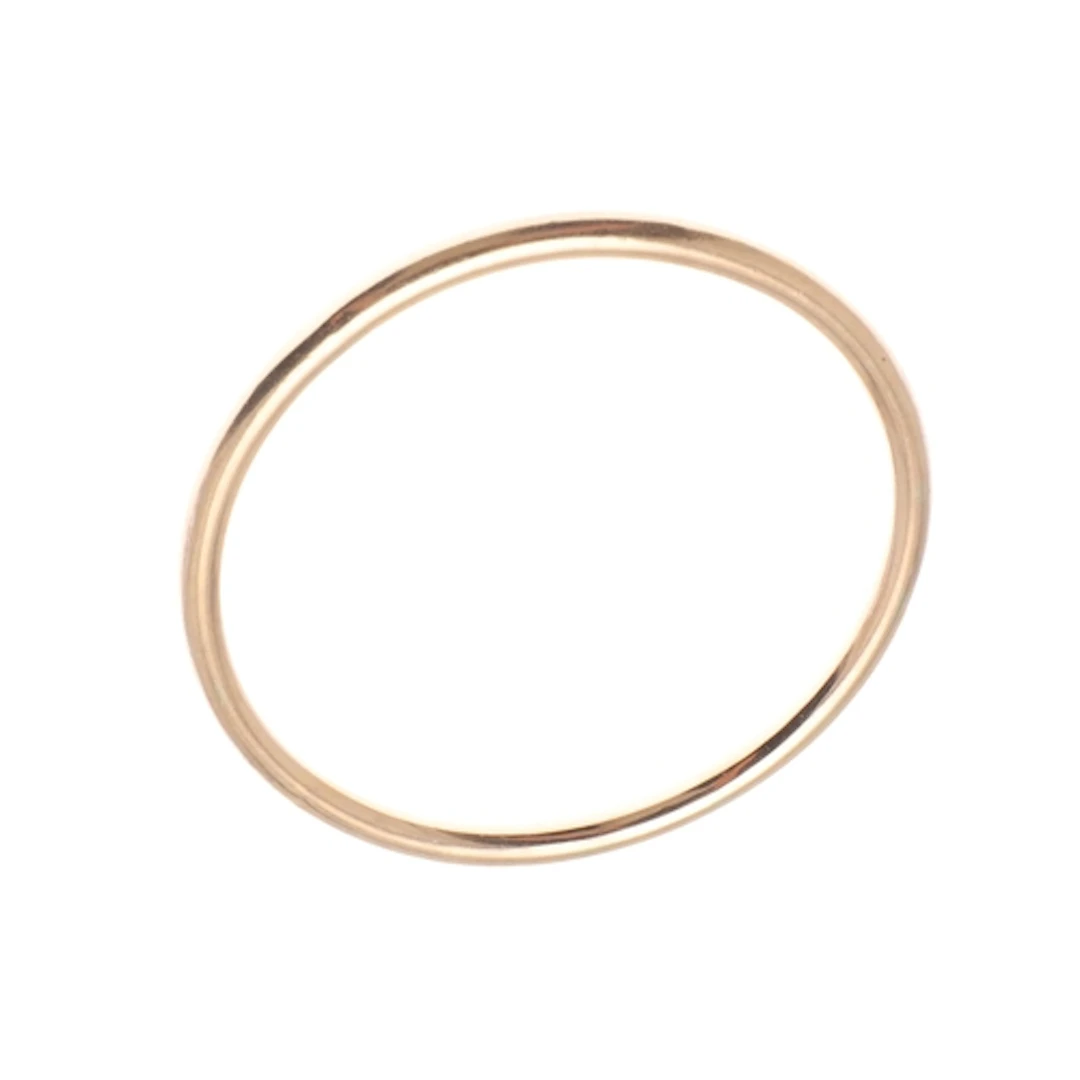 A 15CT GOLD BANGLE. of plain form, internal measurement 6.5c...