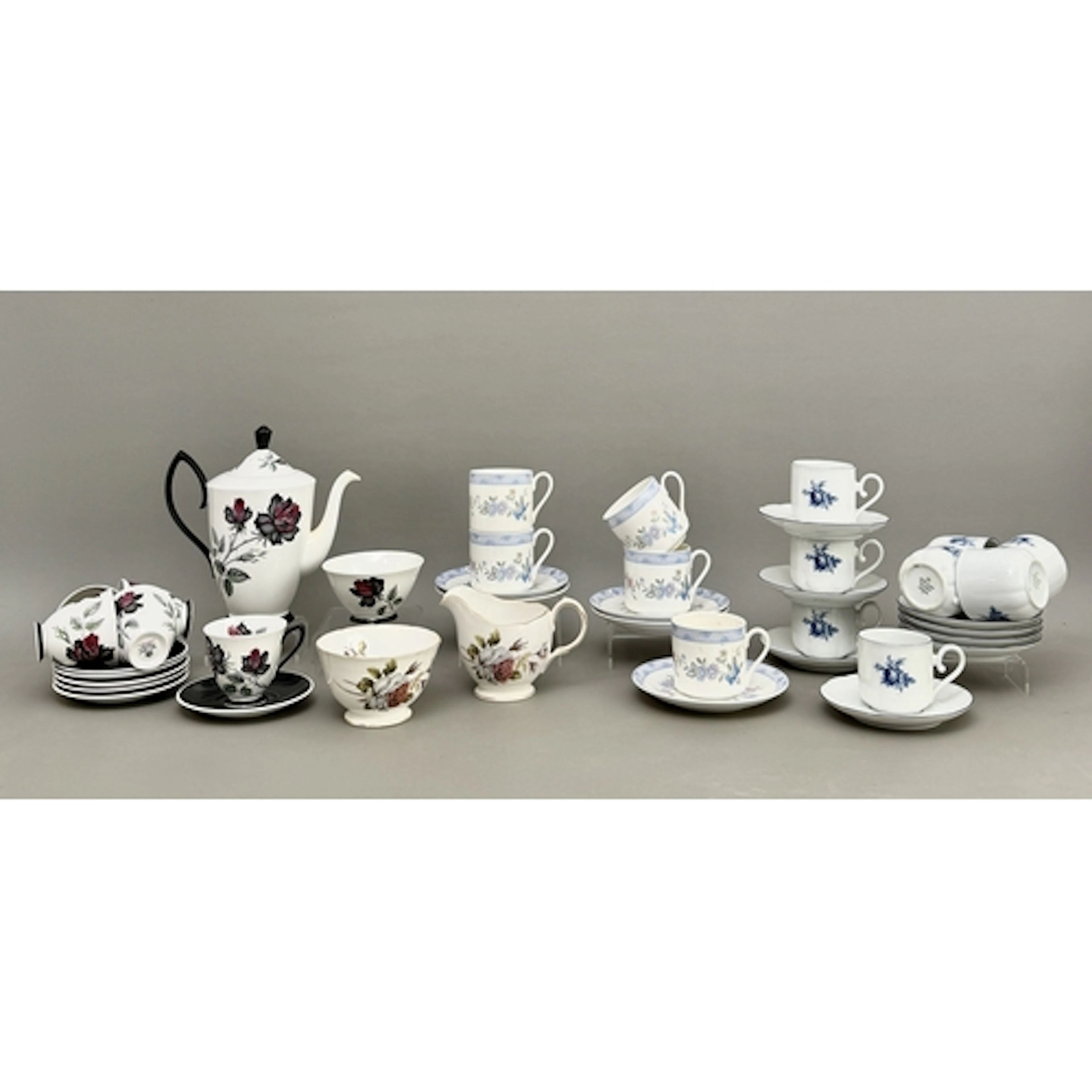 A selection of china tea service items - comprising a rose m...