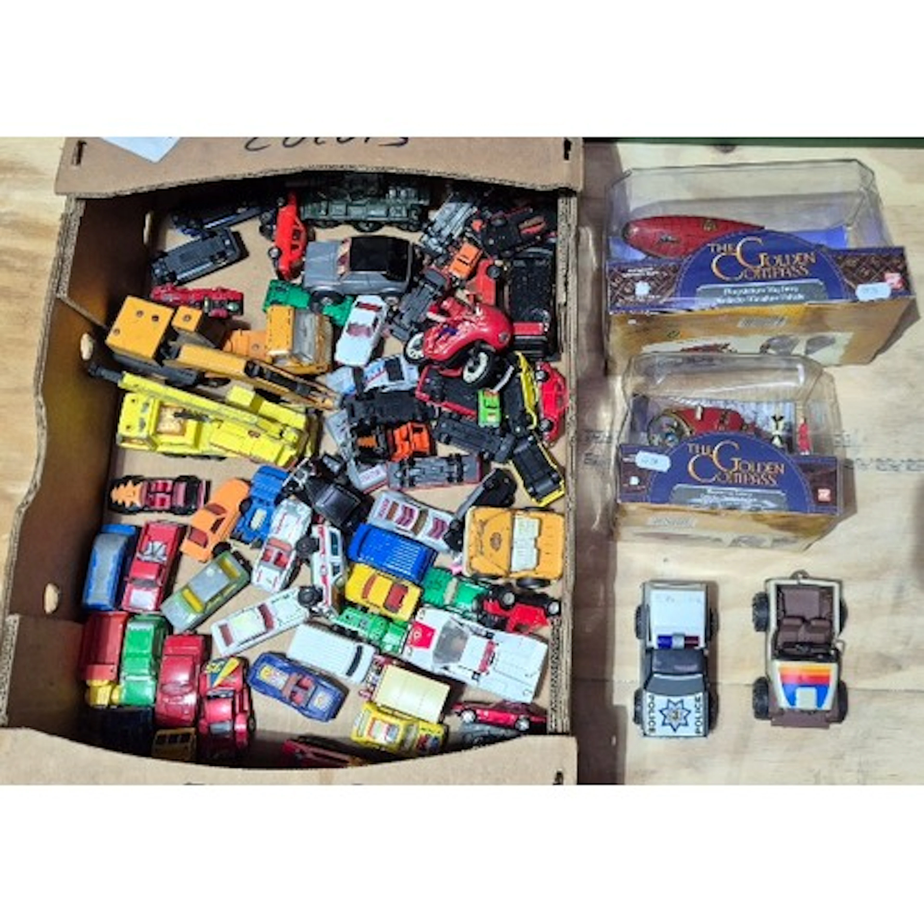 A box of assorted diecast vehicles to include 2 x Corgi 'The...