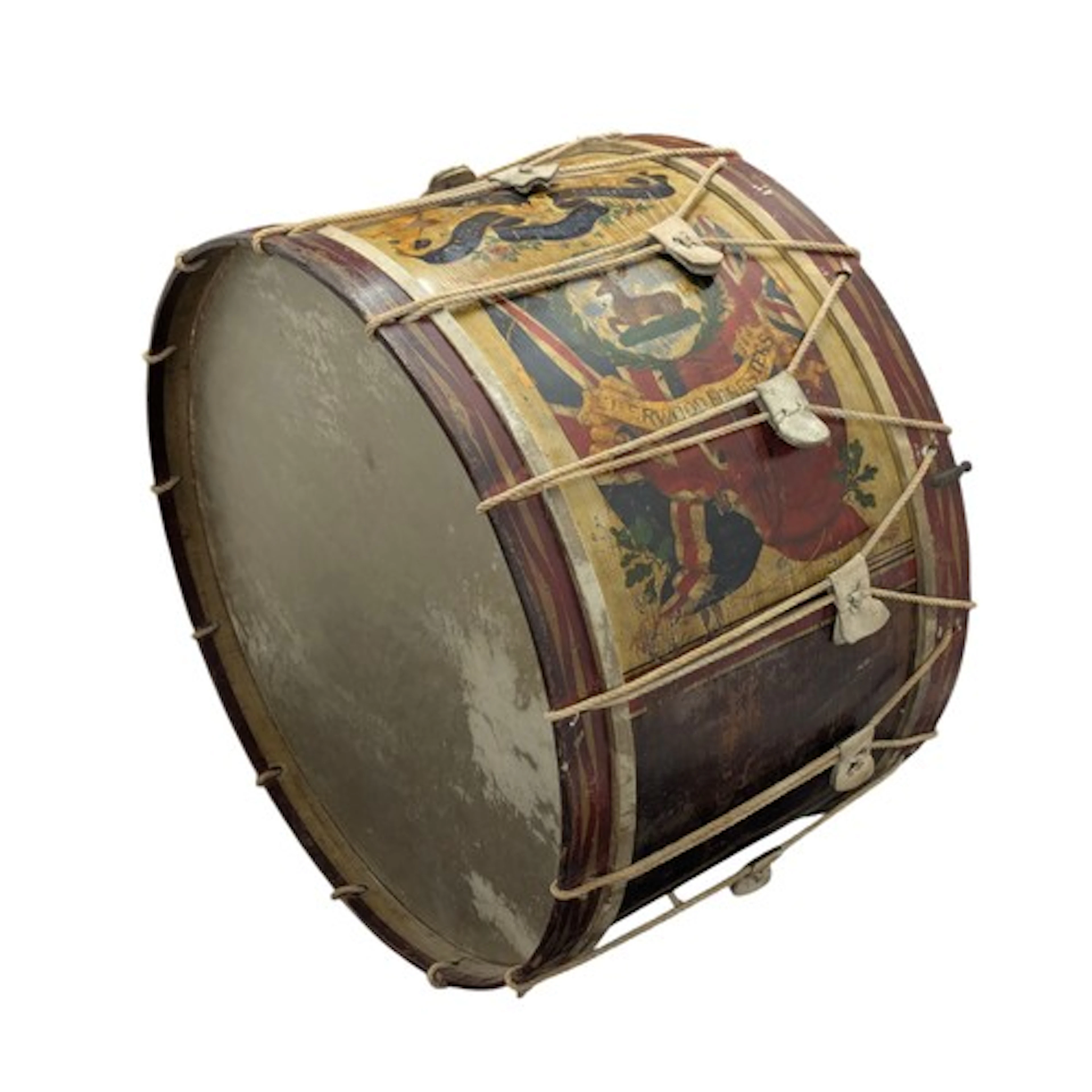 WW1 British Notts and Derbyshire Regiment Bass Drum of the 6...