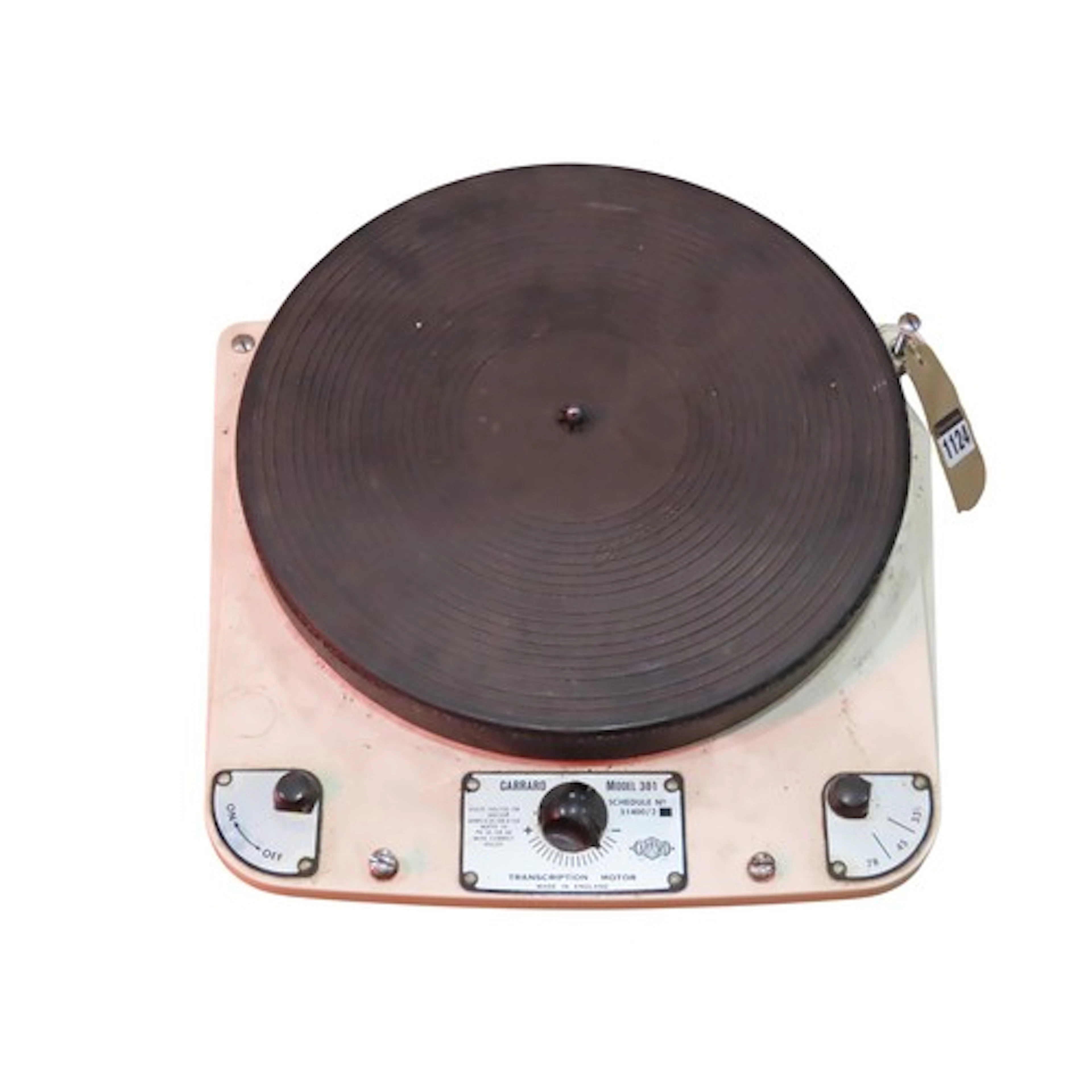 A Garrard Model 301 transcription turntable