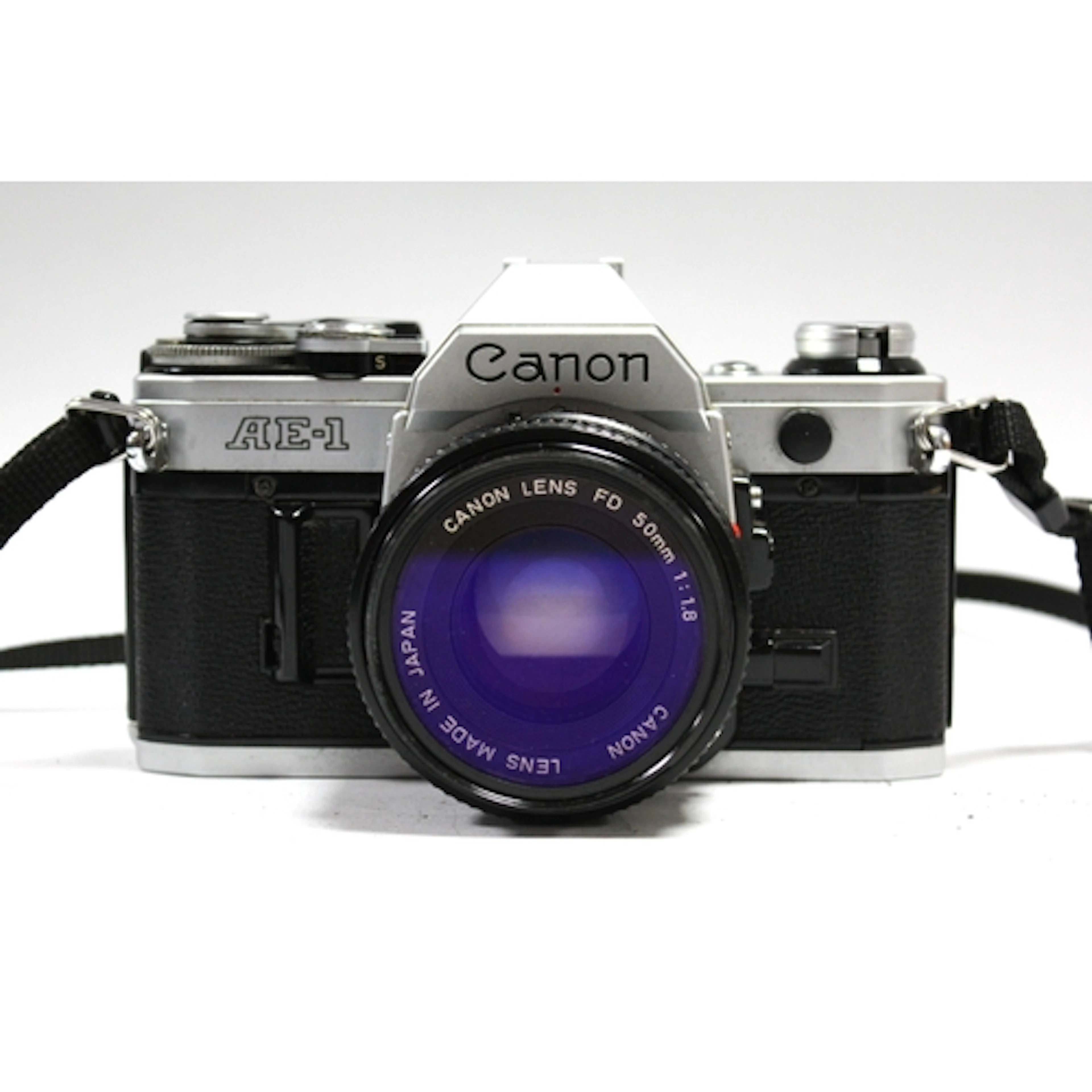 Canon AE-1 35mm SLR Film Camera with attached Canon FD 50mm ...