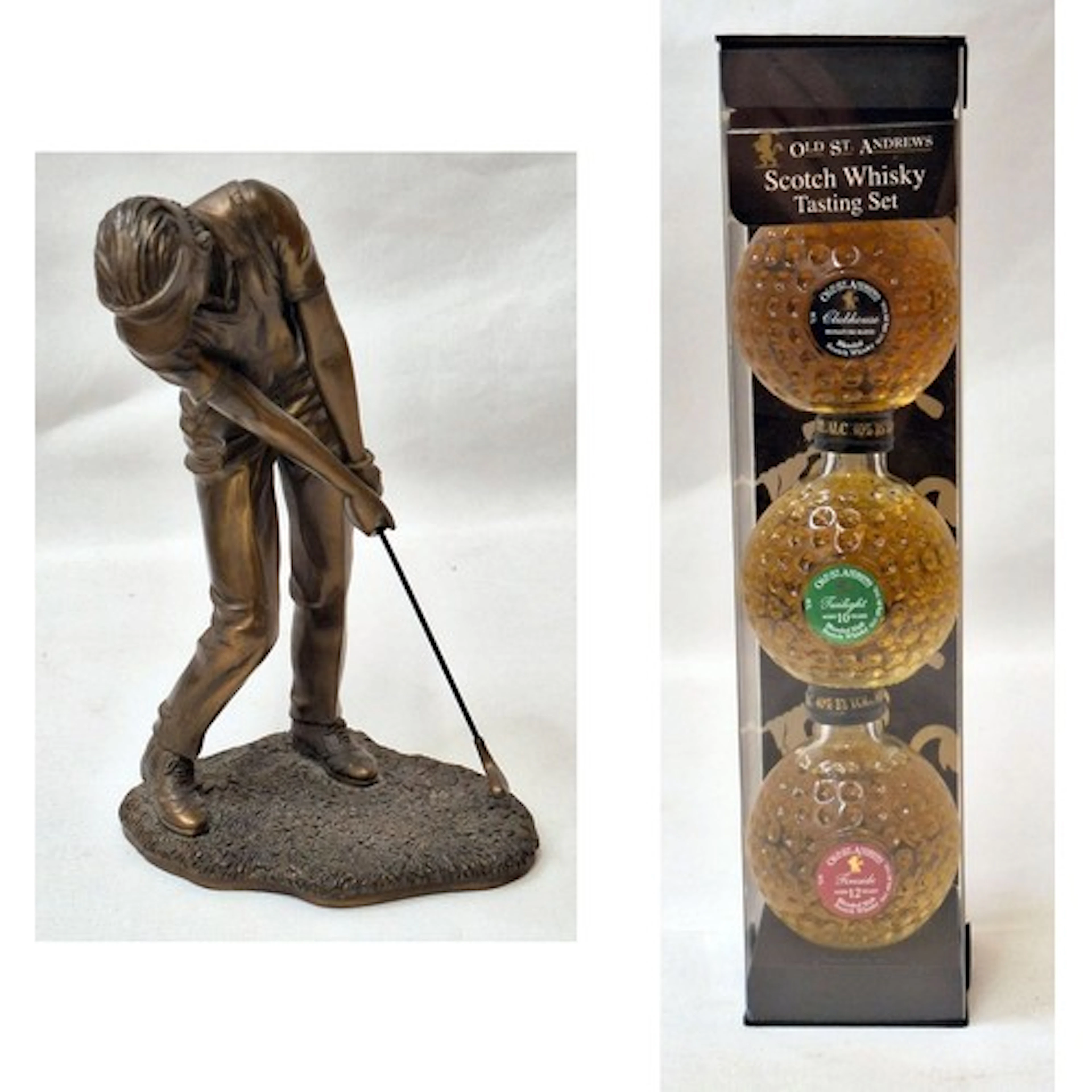 Composition Figurine Male Golfer approx. 24cm H & Old St. An...