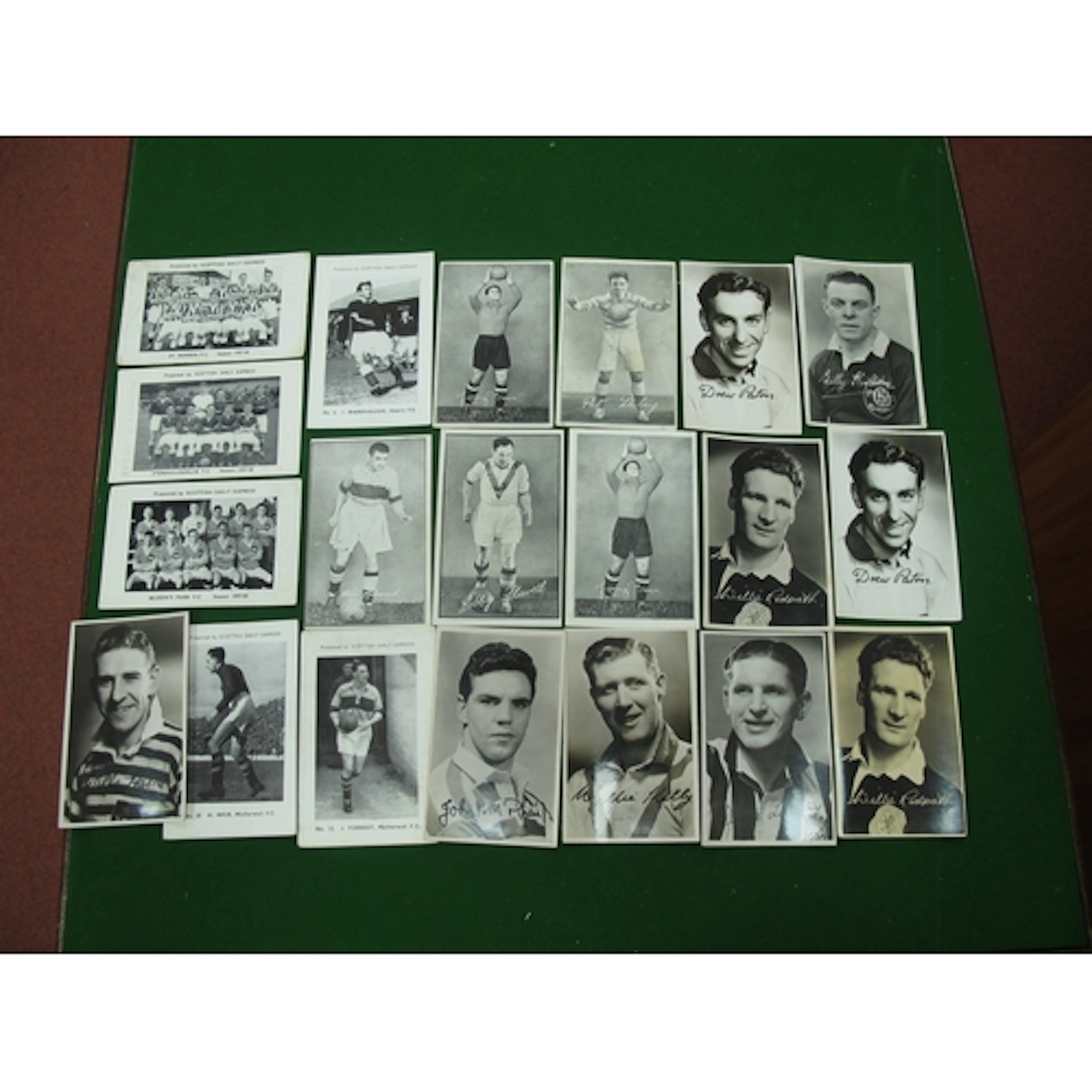 Postcard Size Scottish Football Cards Circa 1950s, six Scott...