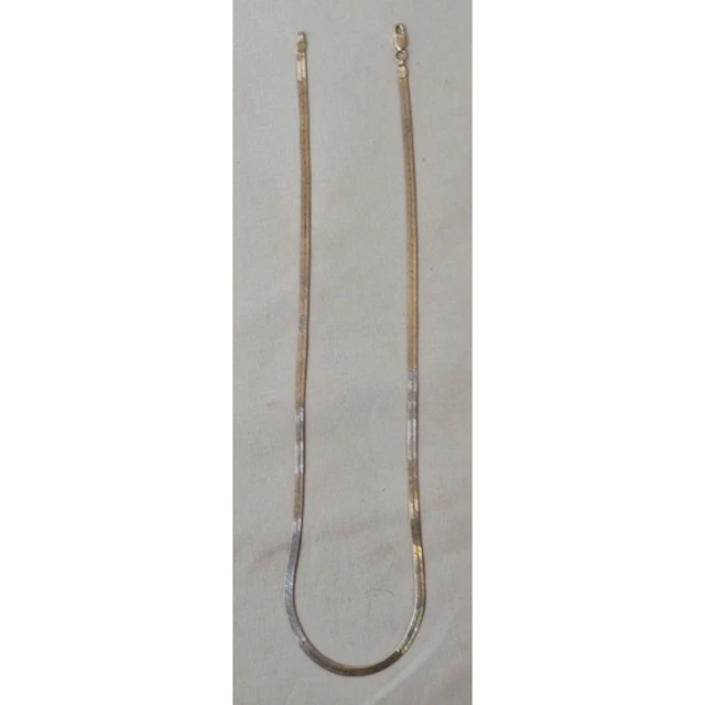 Silver Flat Herringbone Necklace approx. 48.5cm L (SC)