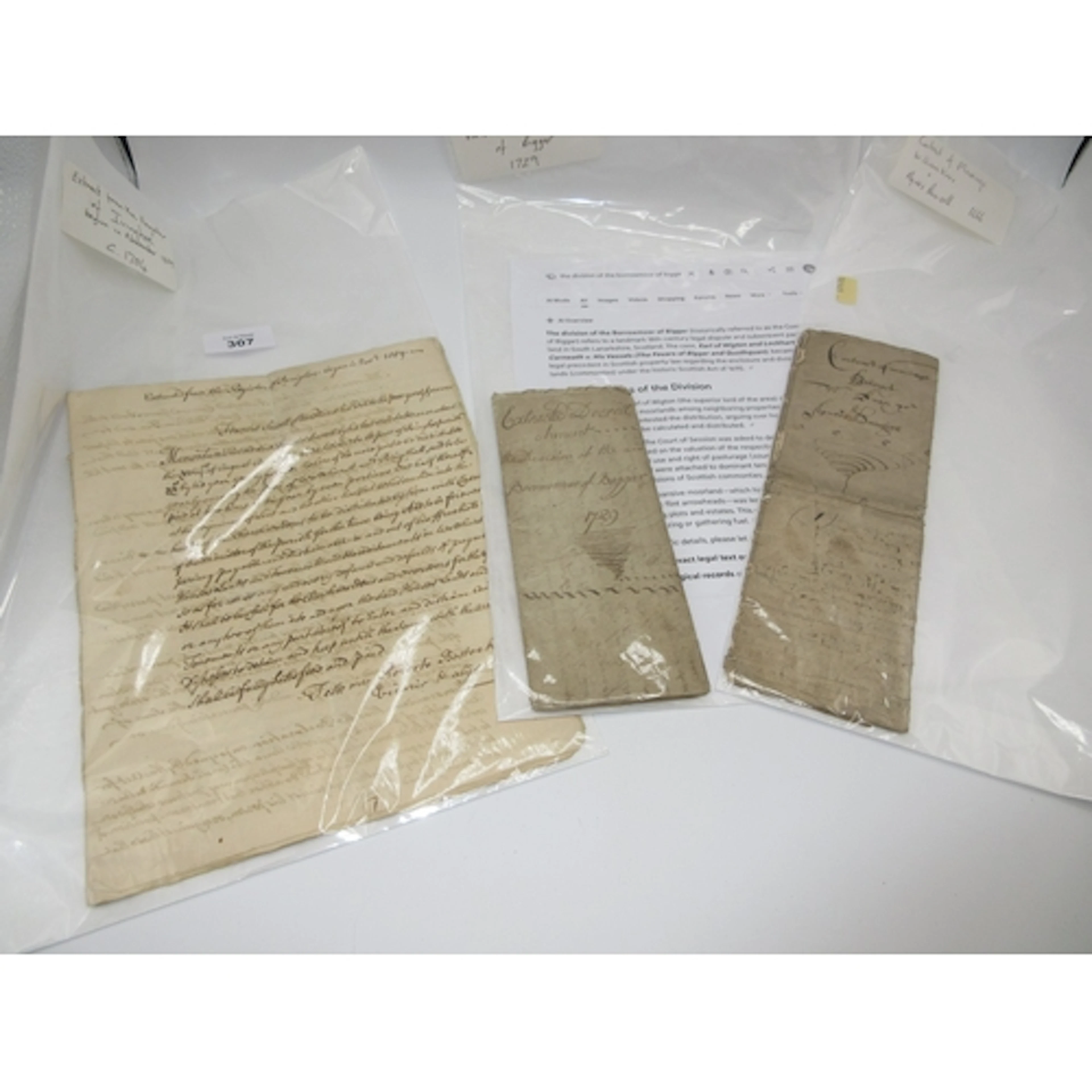 Three Antique Documents - Contract of Marriage William Knox ...