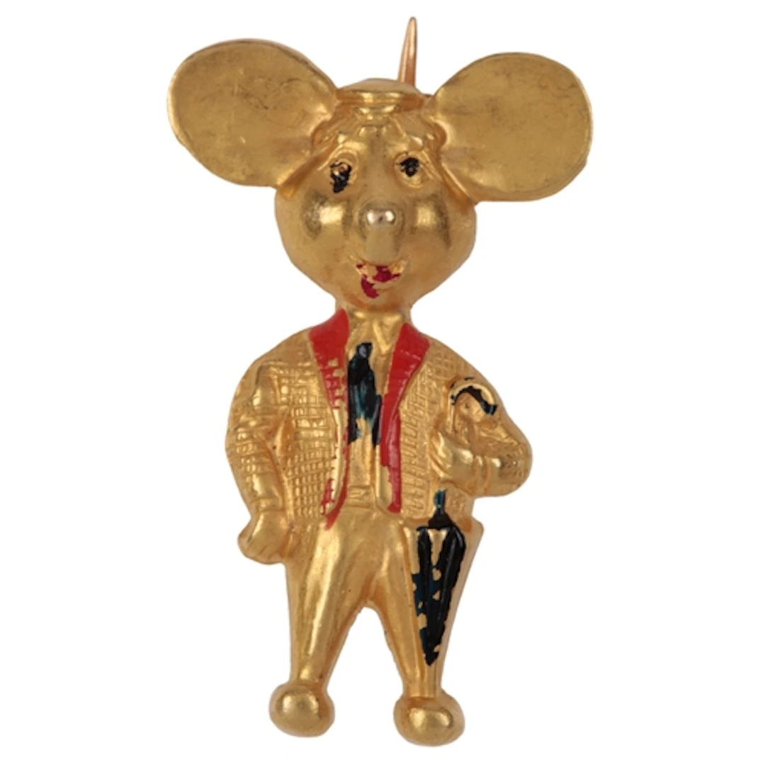 A gold and enamel novelty brooch, Italy, mid 20th century, d...