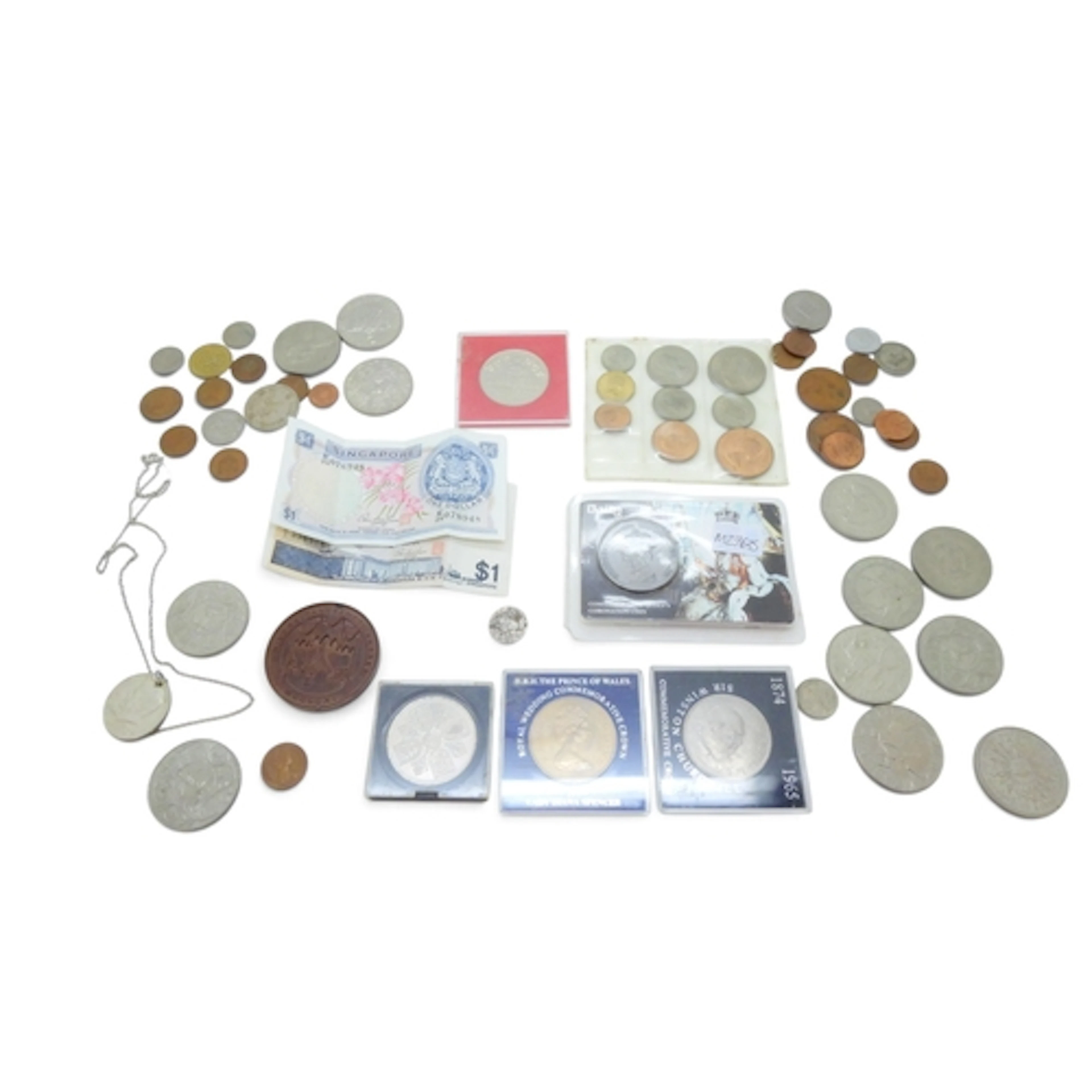 A mixed lot of coins to include Elizabeth I threepence 1566 ...