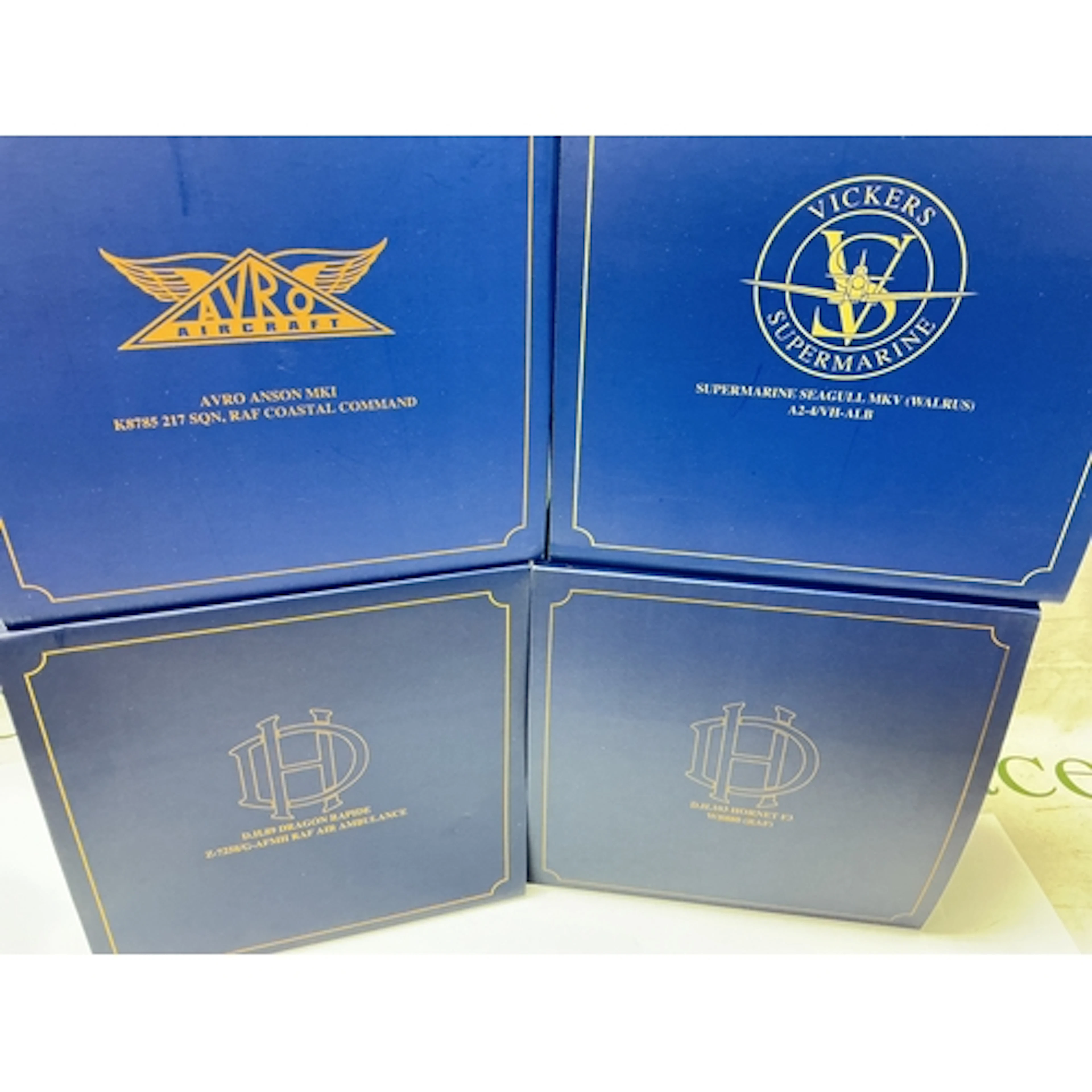 4 Boxed Oxford Aviation Diecast, Including Avro, Vickers And...