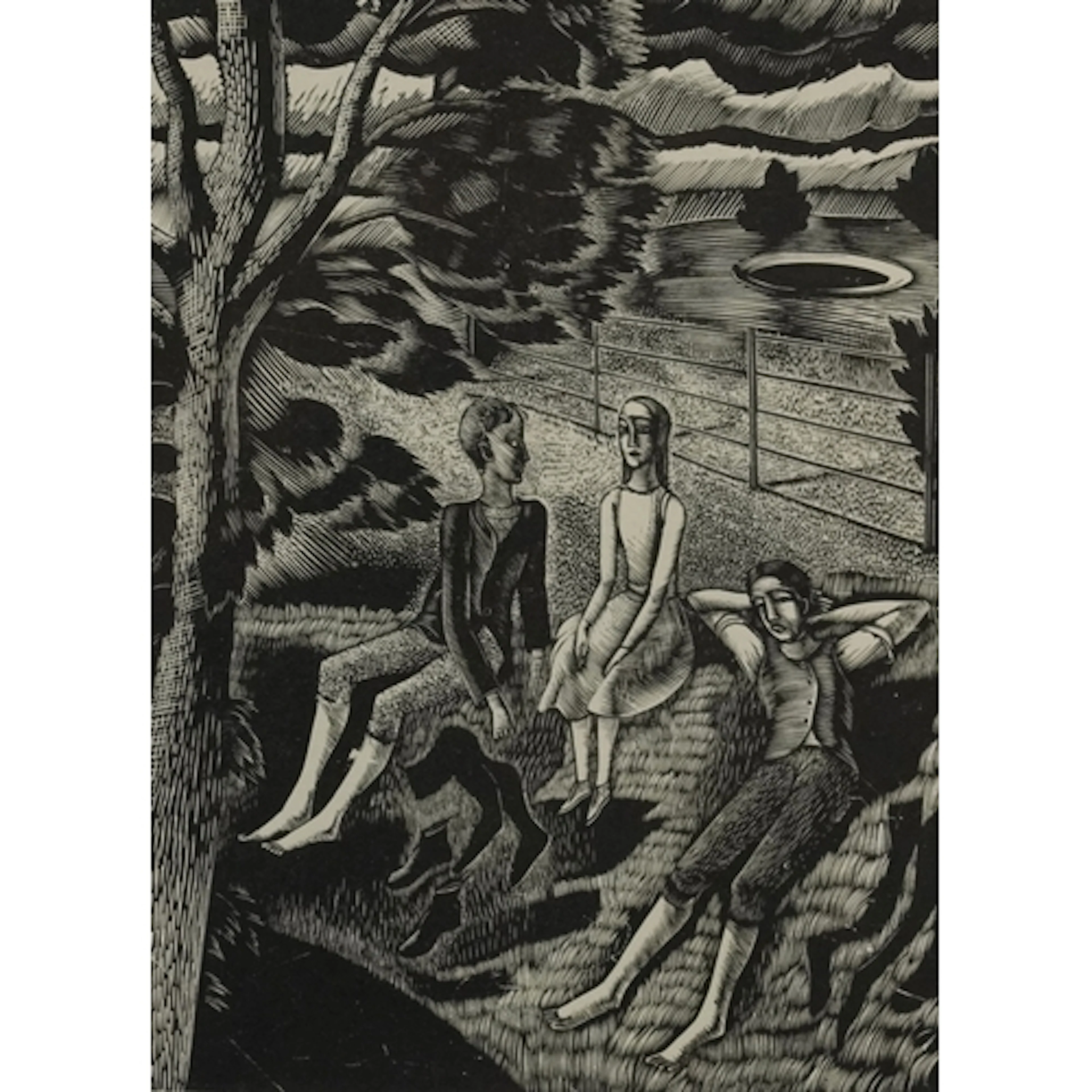 Eric Ravilious - The Dew Pond, early 20th century wood engra...