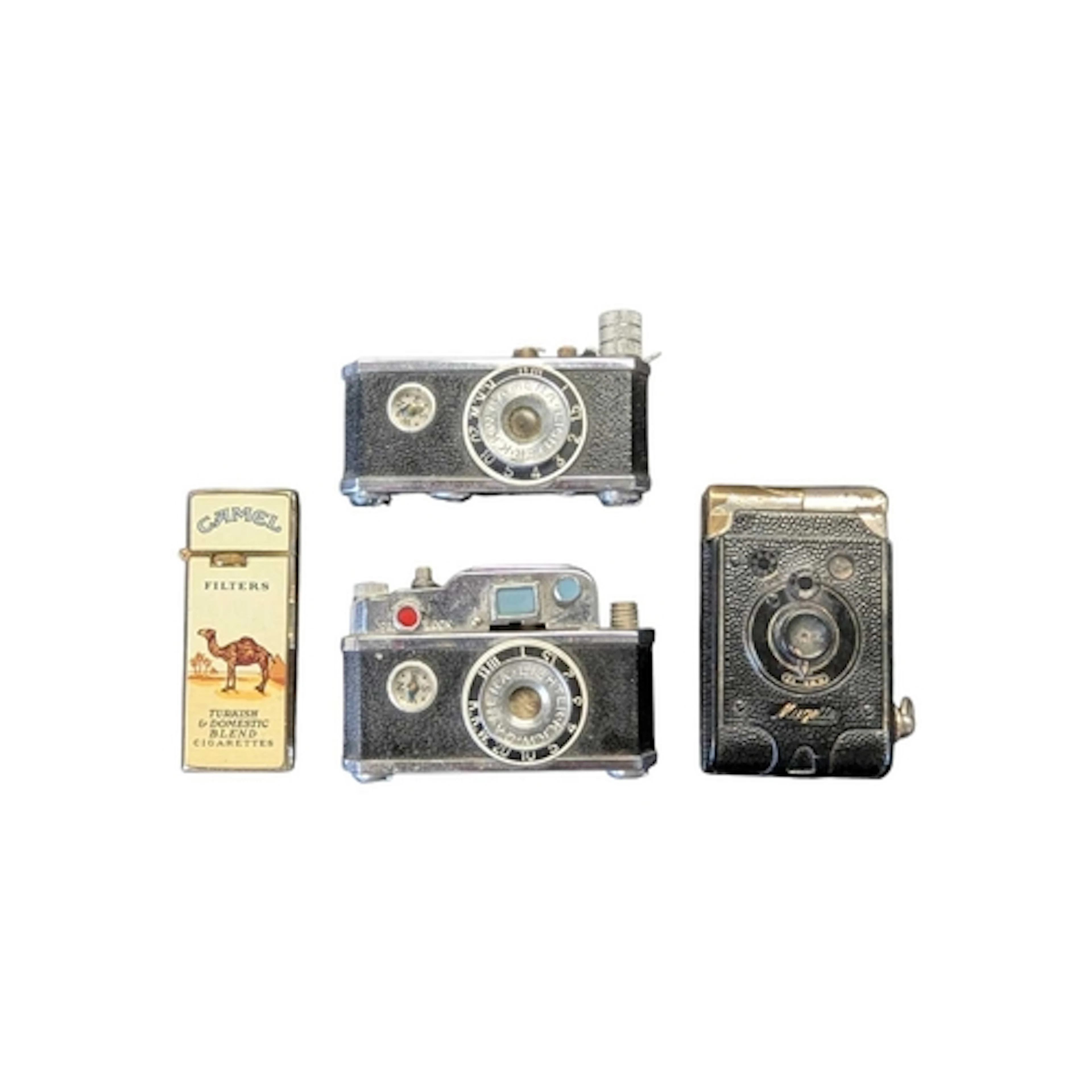 A collection of vintage 20th century novelty camera cigarett...