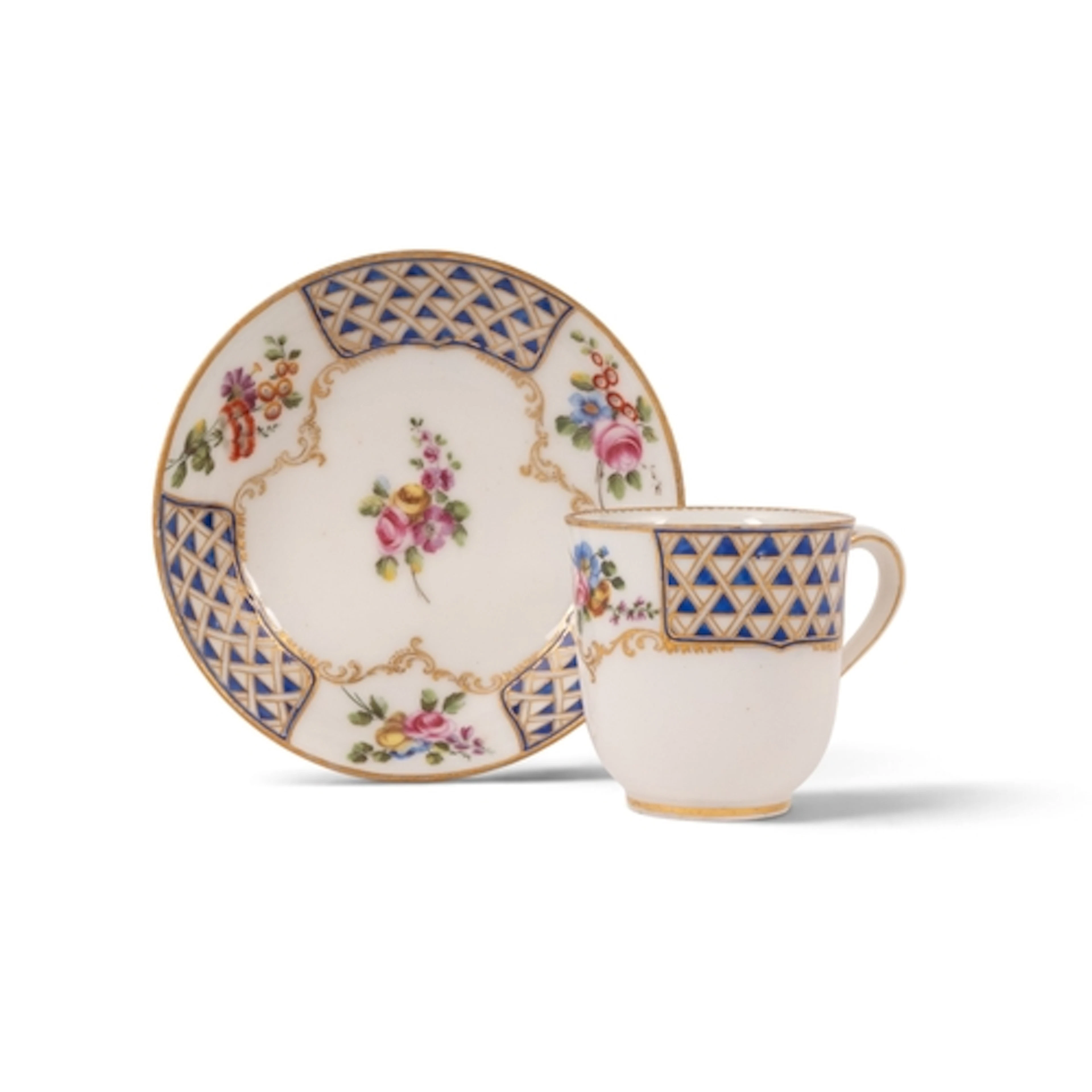 A Sèvres cup and saucer (gobelet calabre et soucoupe), c.176...