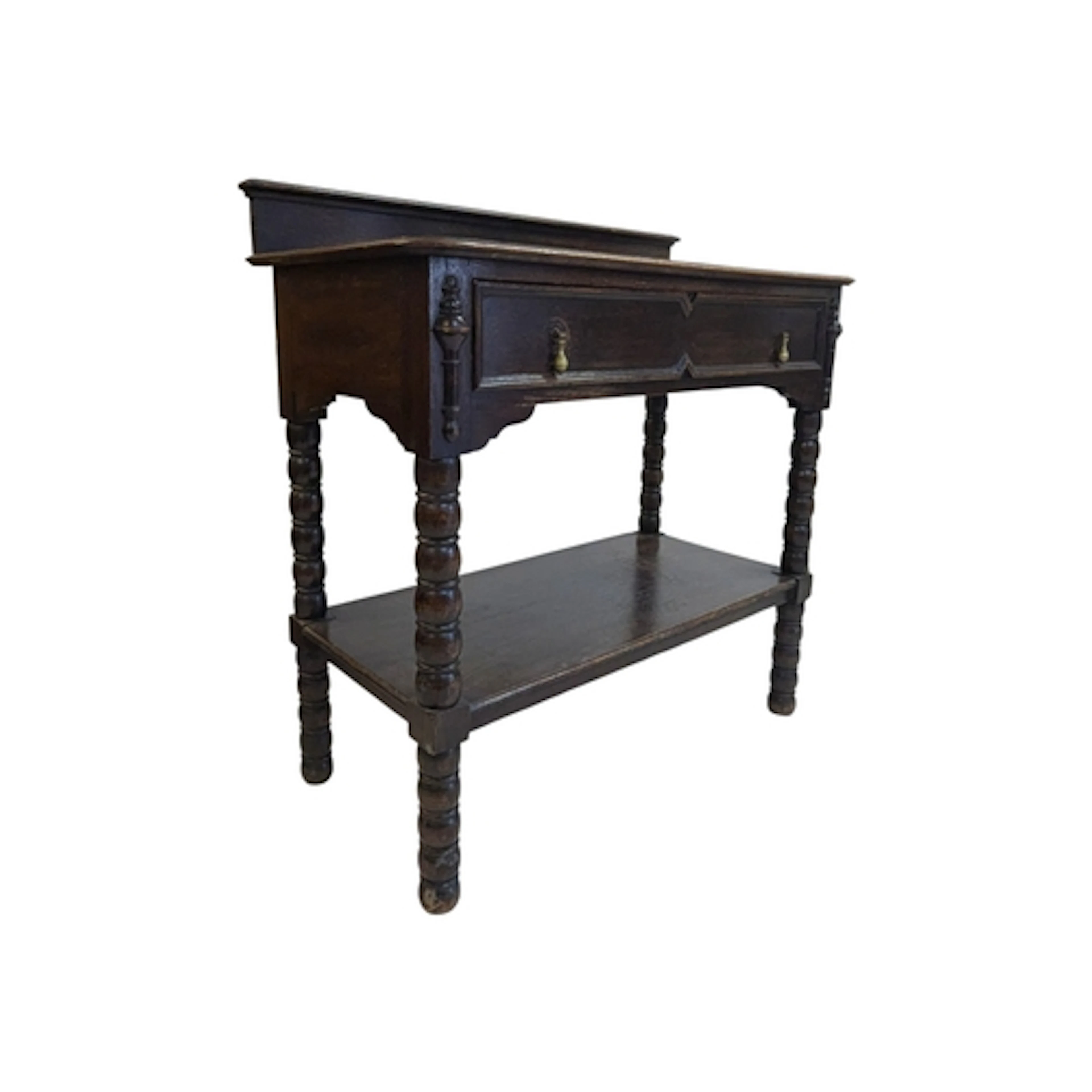 An early 20th century circa 1920s oak Jacobean Revival side ...