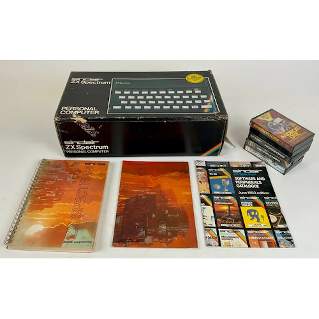 Electronic Gaming - A Sinclair ZX Spectrum personal computer...