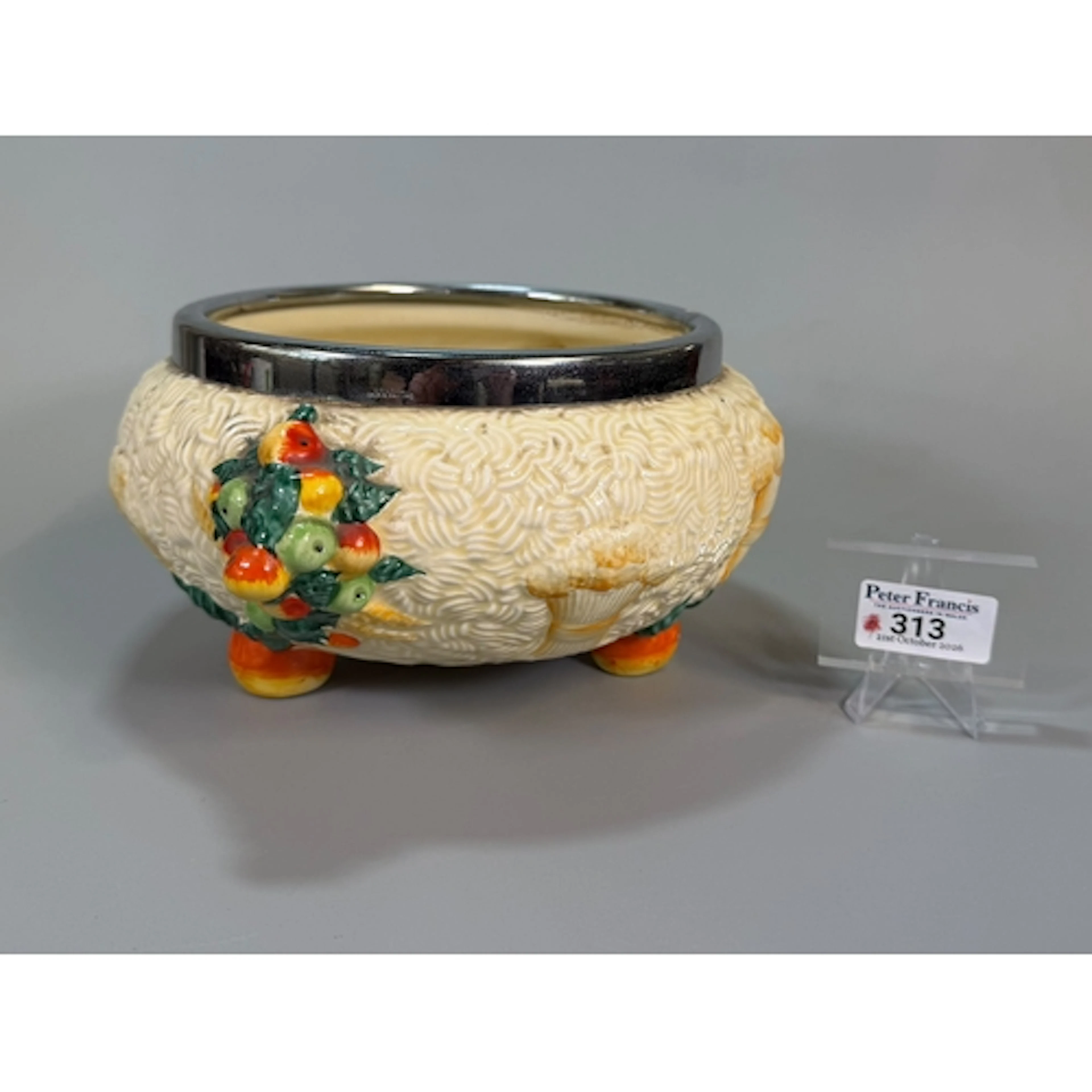 Clarice Cliff 'Celtic Harvest' design fruit bowl with plated...