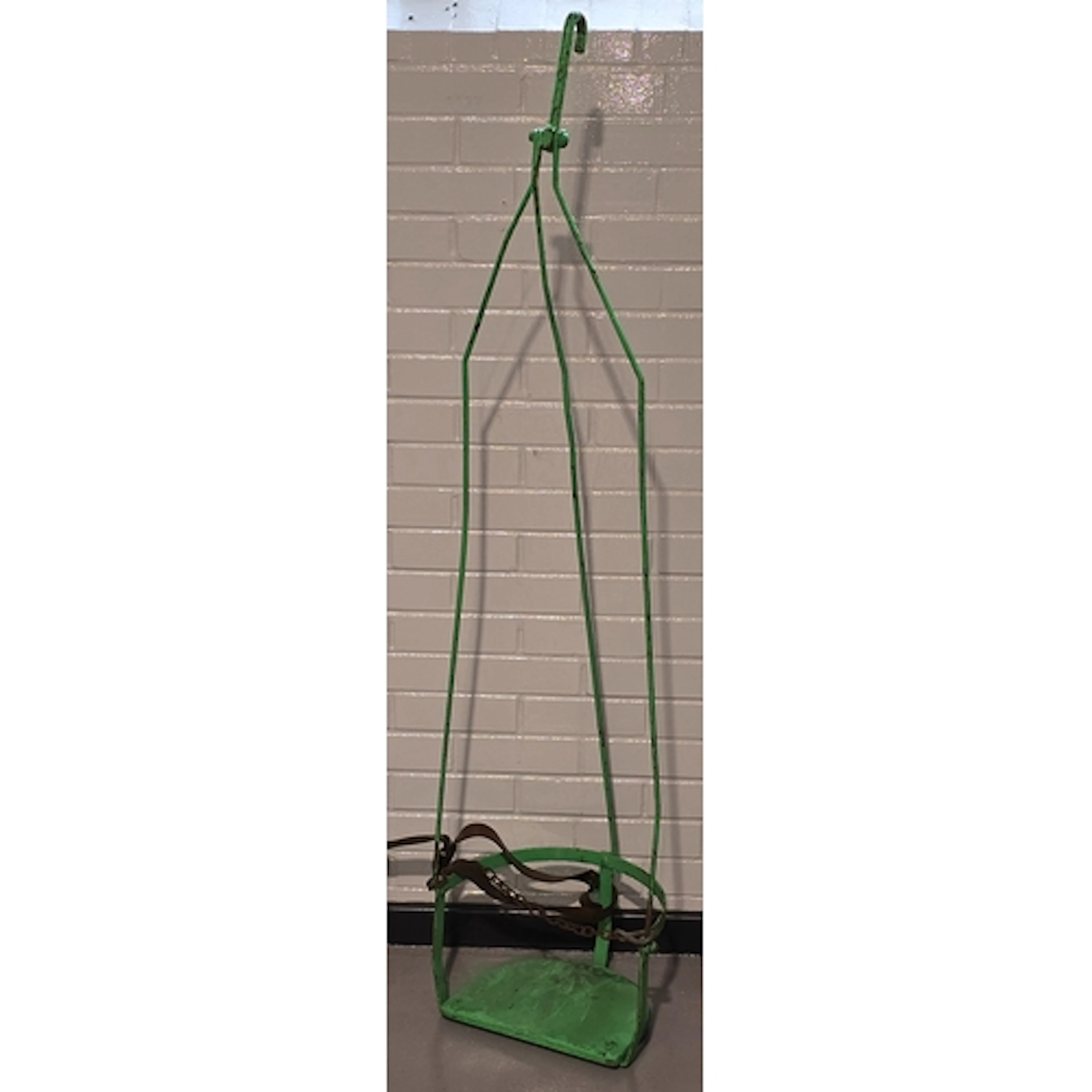 Vintage 1930s metal green painted fairground swing seat 170c...