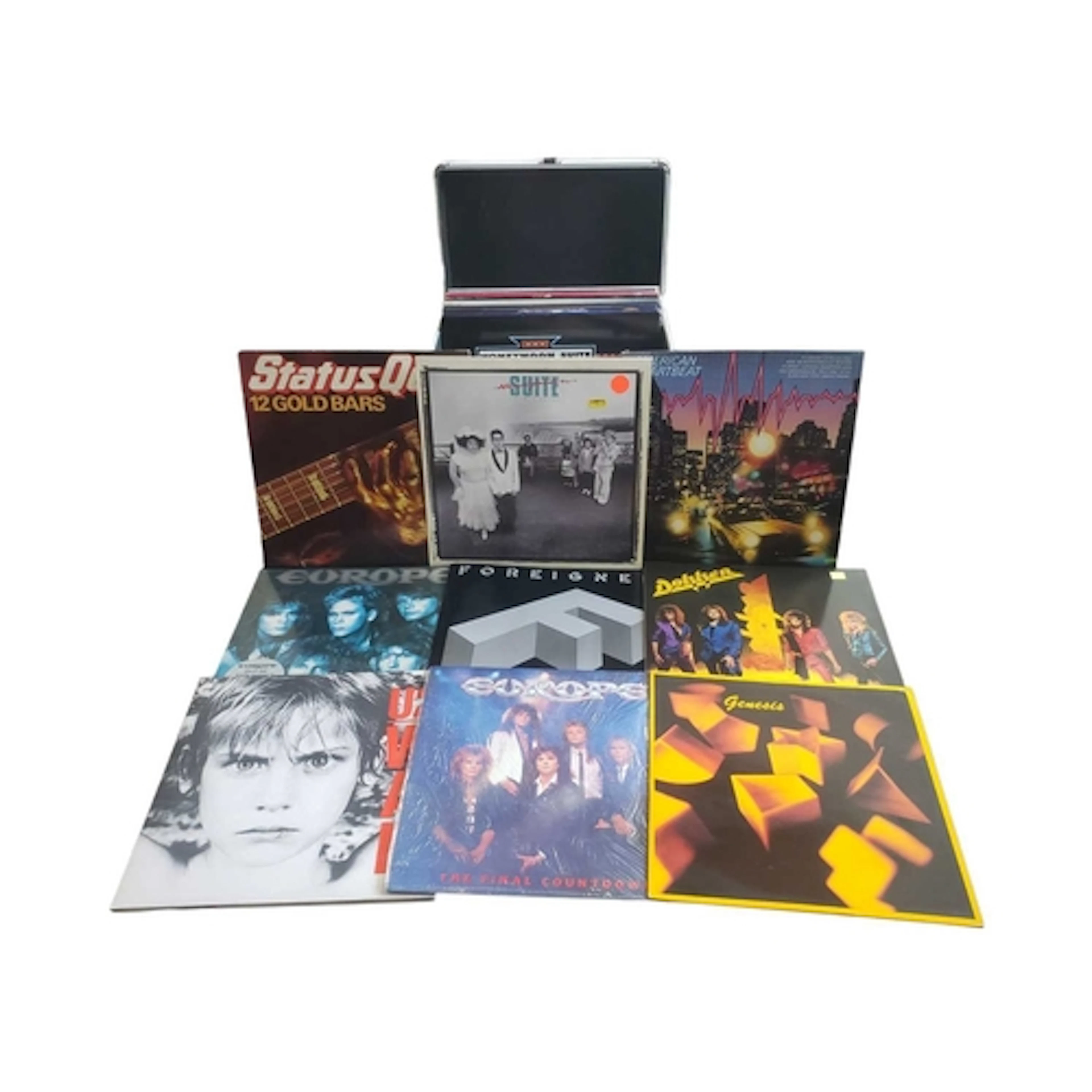 Collection of late 20th century pop rock and arena rock LP v...
