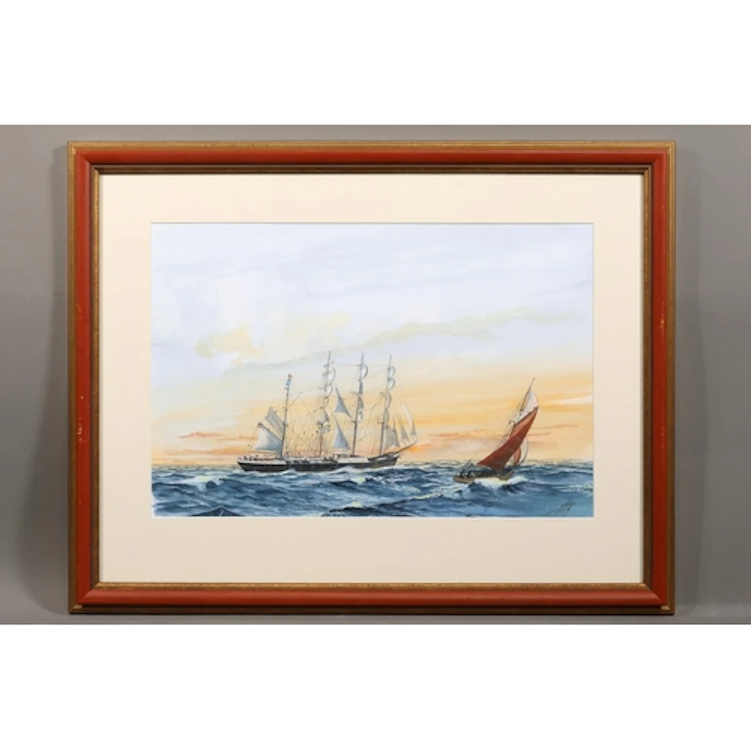JIM RAE (Scottish Contemporary), Four Masted Barque 'Pisagua...
